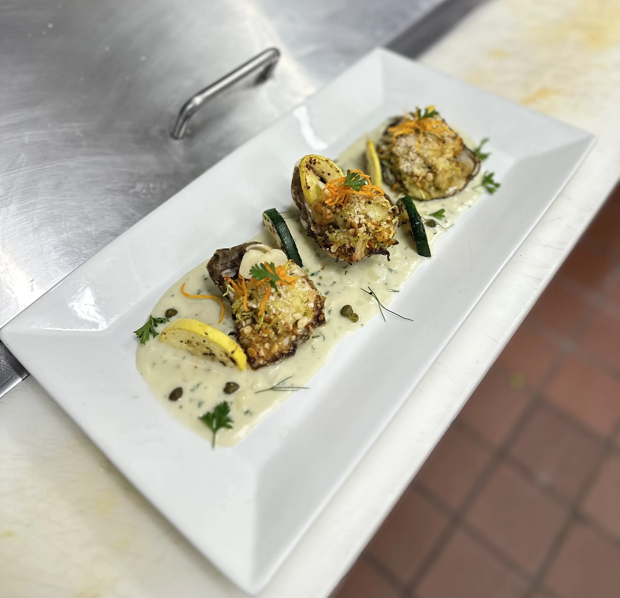 Oyster made for Private Dinner Event in Pensacola Florida.