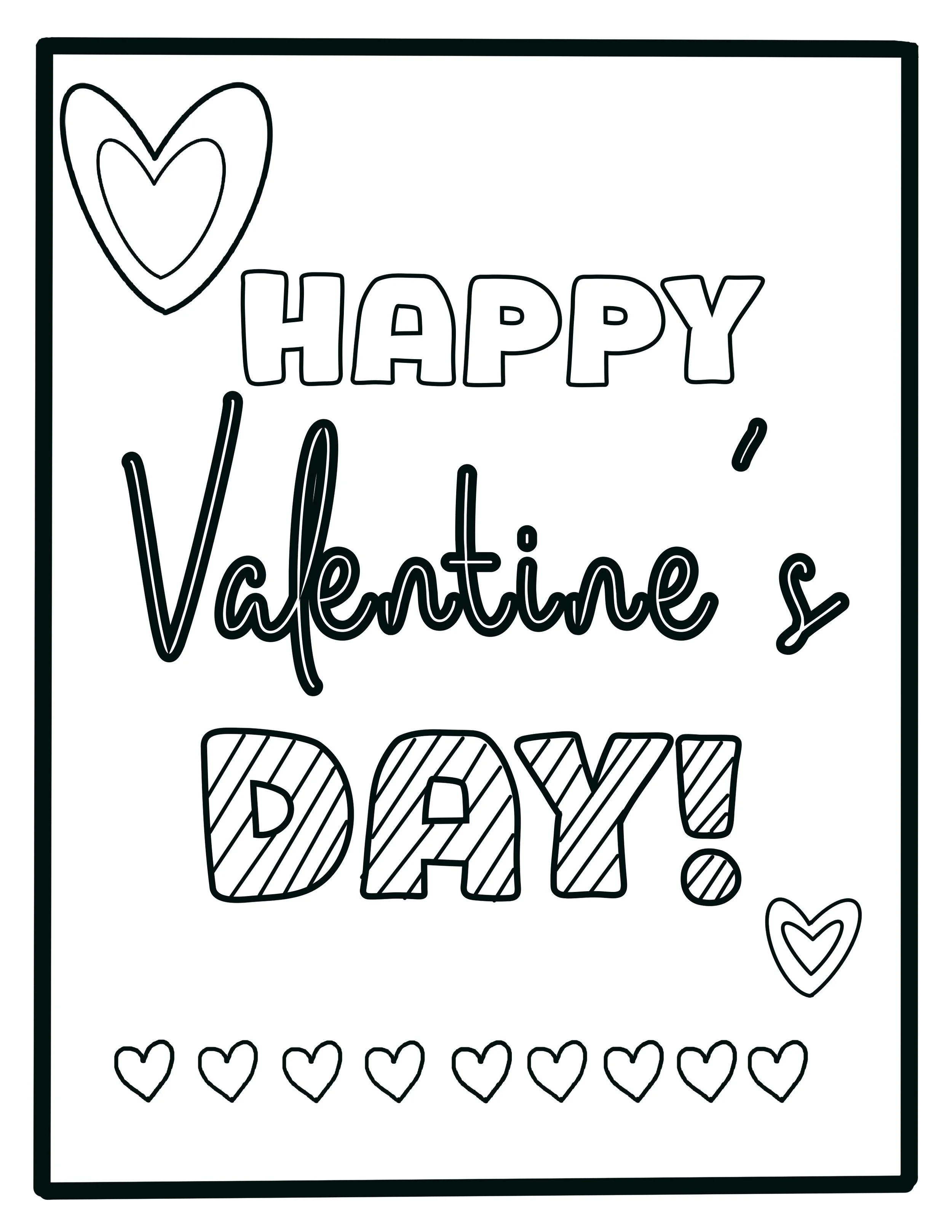 Valentine's Day Coloring Page
