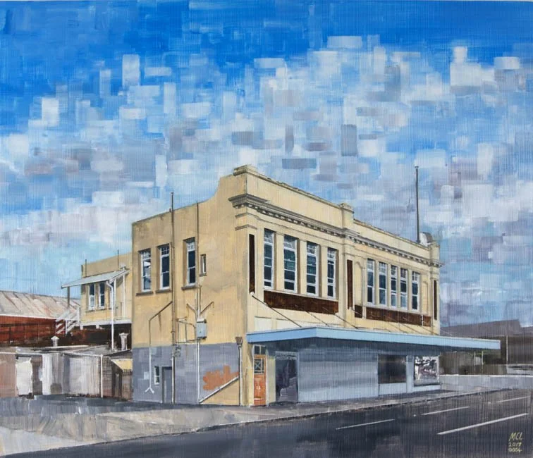 Side of Shops, Victoria Ave, Whanganui - Painter of Paradise_Martin Law NZ.jpg