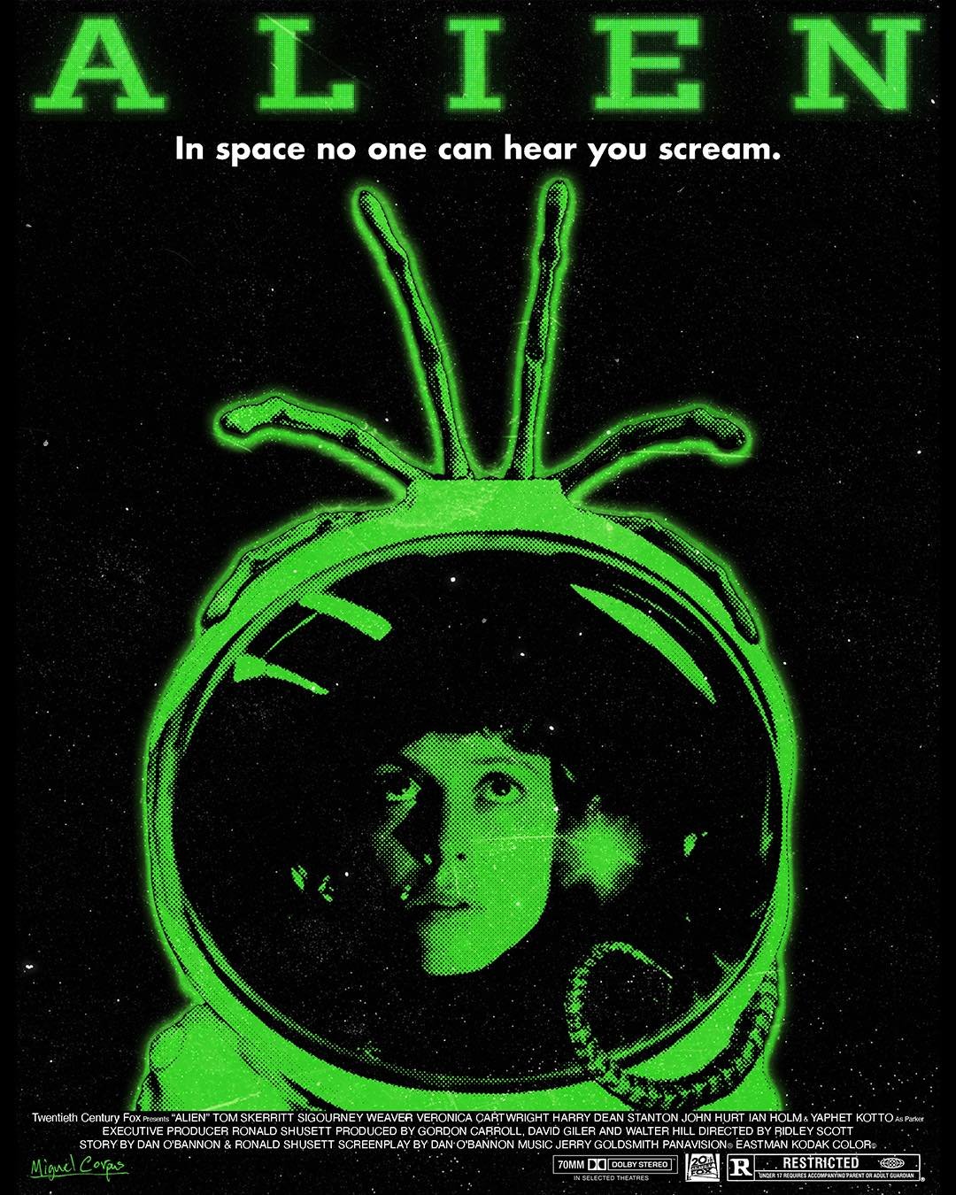 Alien (1979)

This classic sci-fi horror film introduced new elements to the horror genre. This is my take on the iconic film&rsquo;s movie poster.

#art #artist #graphicdesign #explore #explorepage #foryoupage #foryou #horror #horrorart #horrormovie