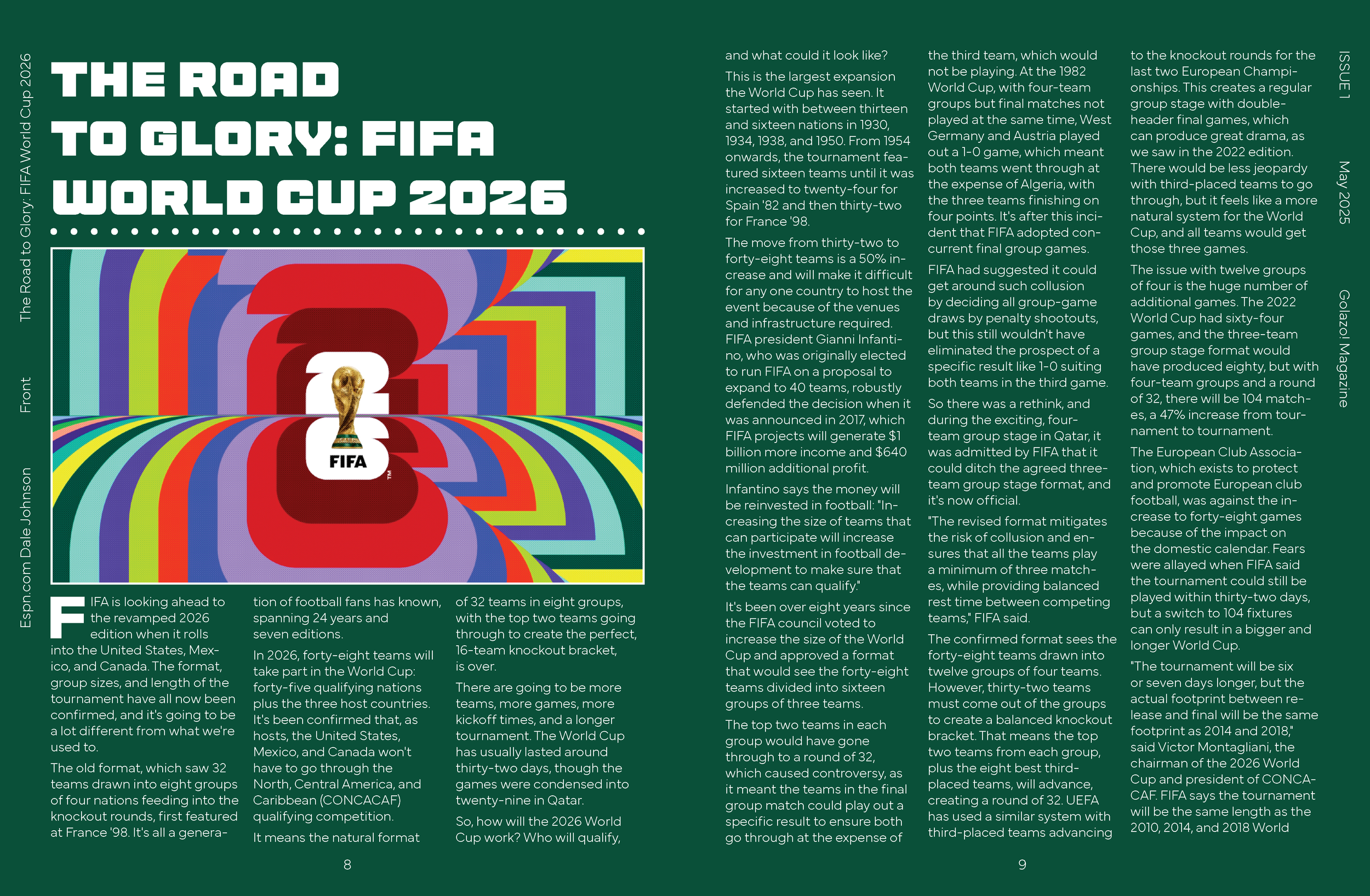 An overview of the 2026 FIFA World Cup and what to expect with the new format and 3 host nations. It will look at past World Cups and predict which teams could win it.