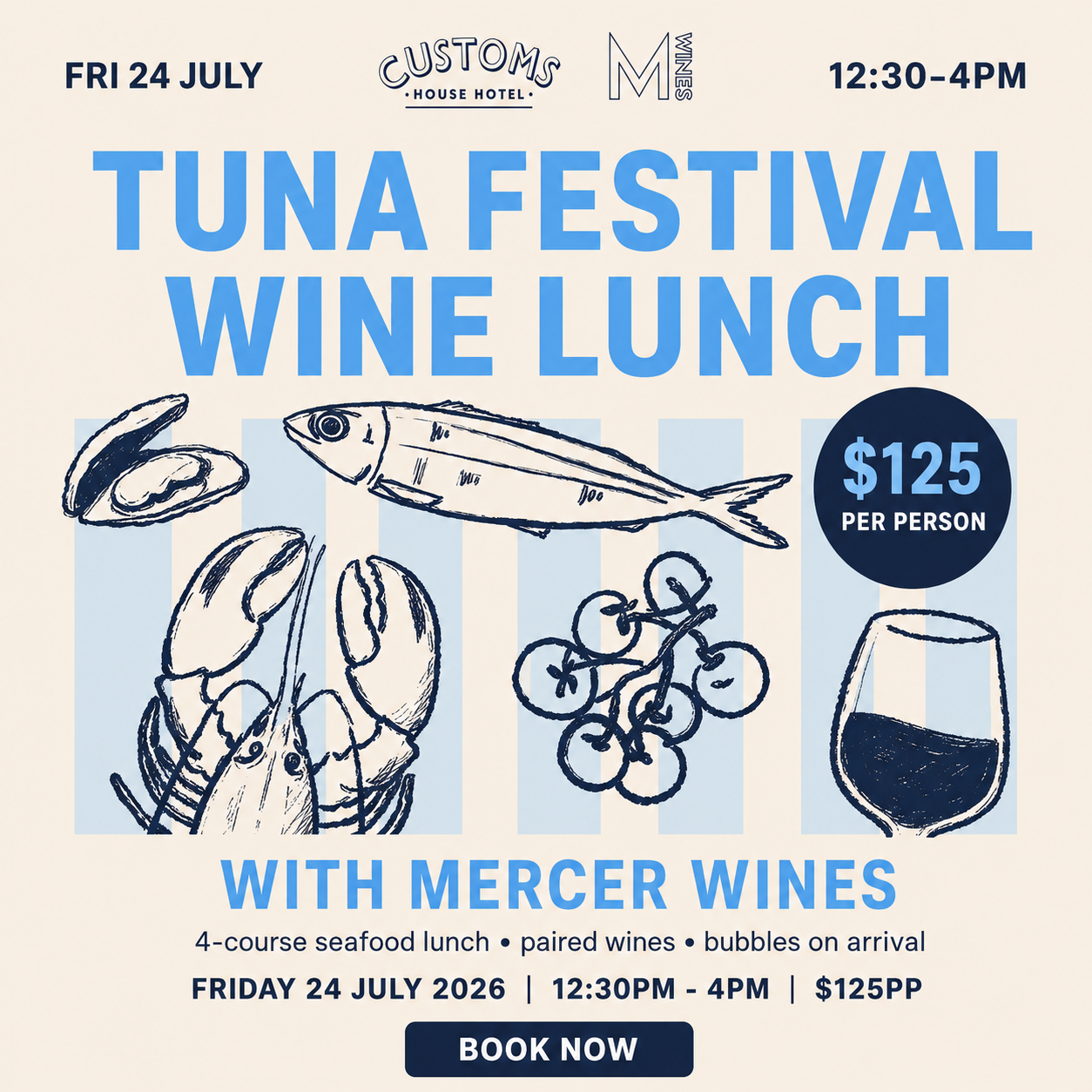 Newcastle Tuna Festival x Mercer Wine Lunch