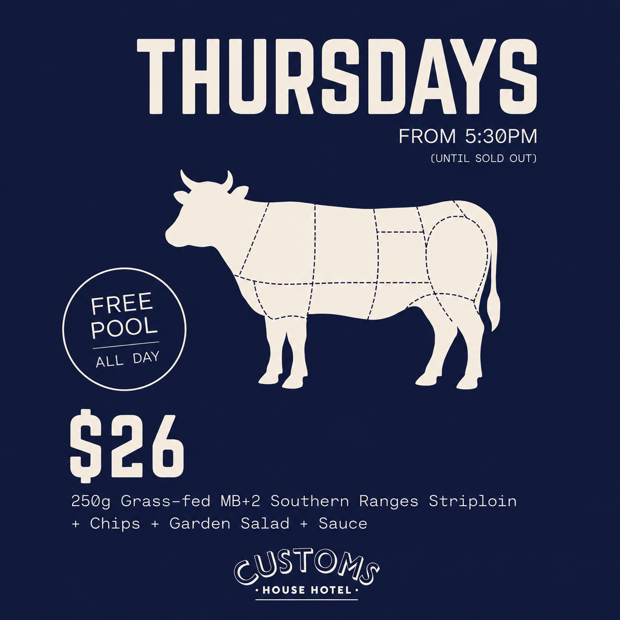 Monday Steak Night at Customs House