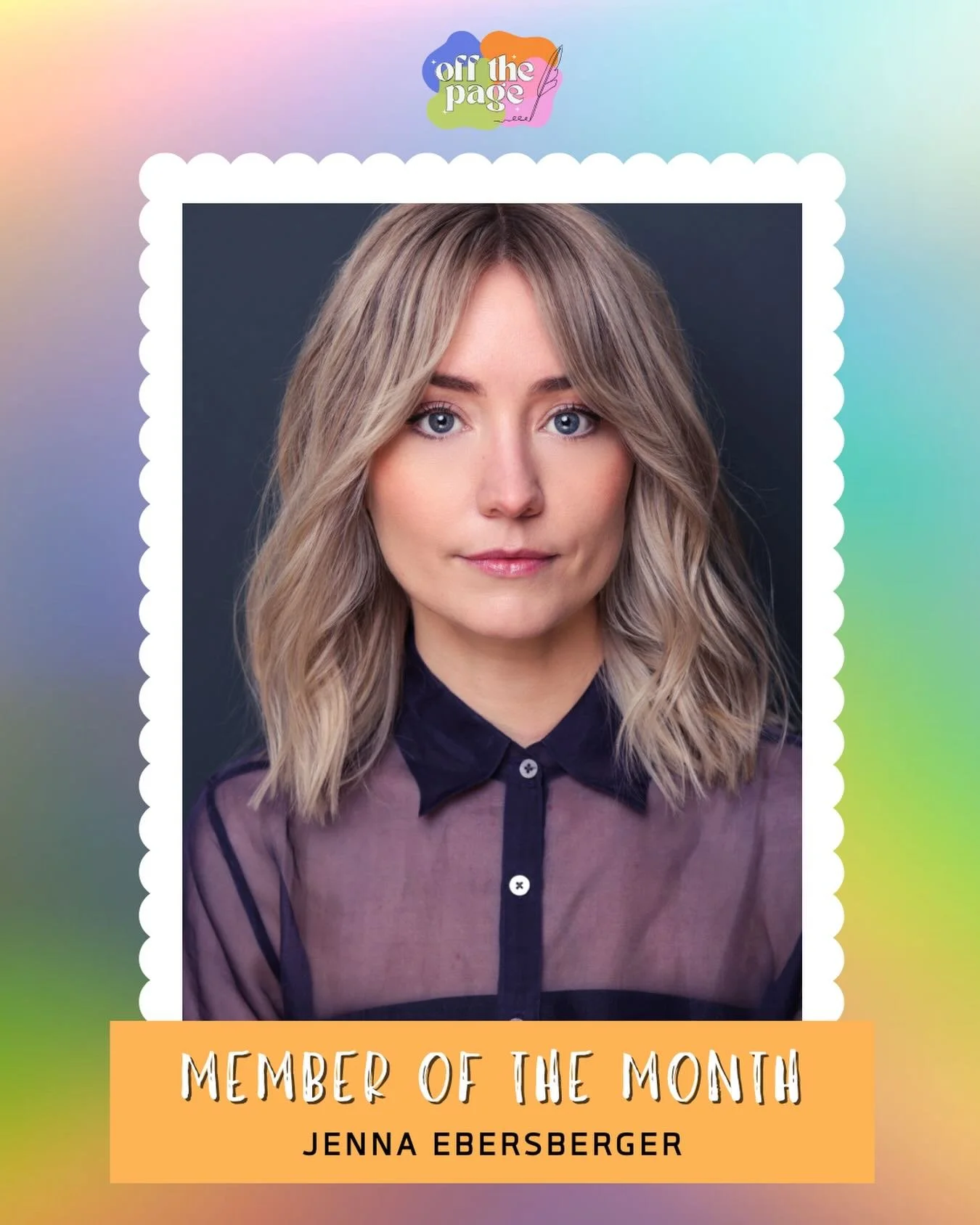 Huge shoutout to our February MOTM @jenna_say_ha! 🤗✨🎉

Jenna Ebersberger is a writer and performer from Los Angeles, California, with an MFA in Dramatic Writing from NYU Tisch.

Jenna has an extensive background in comedy. She is a proud alumnus of