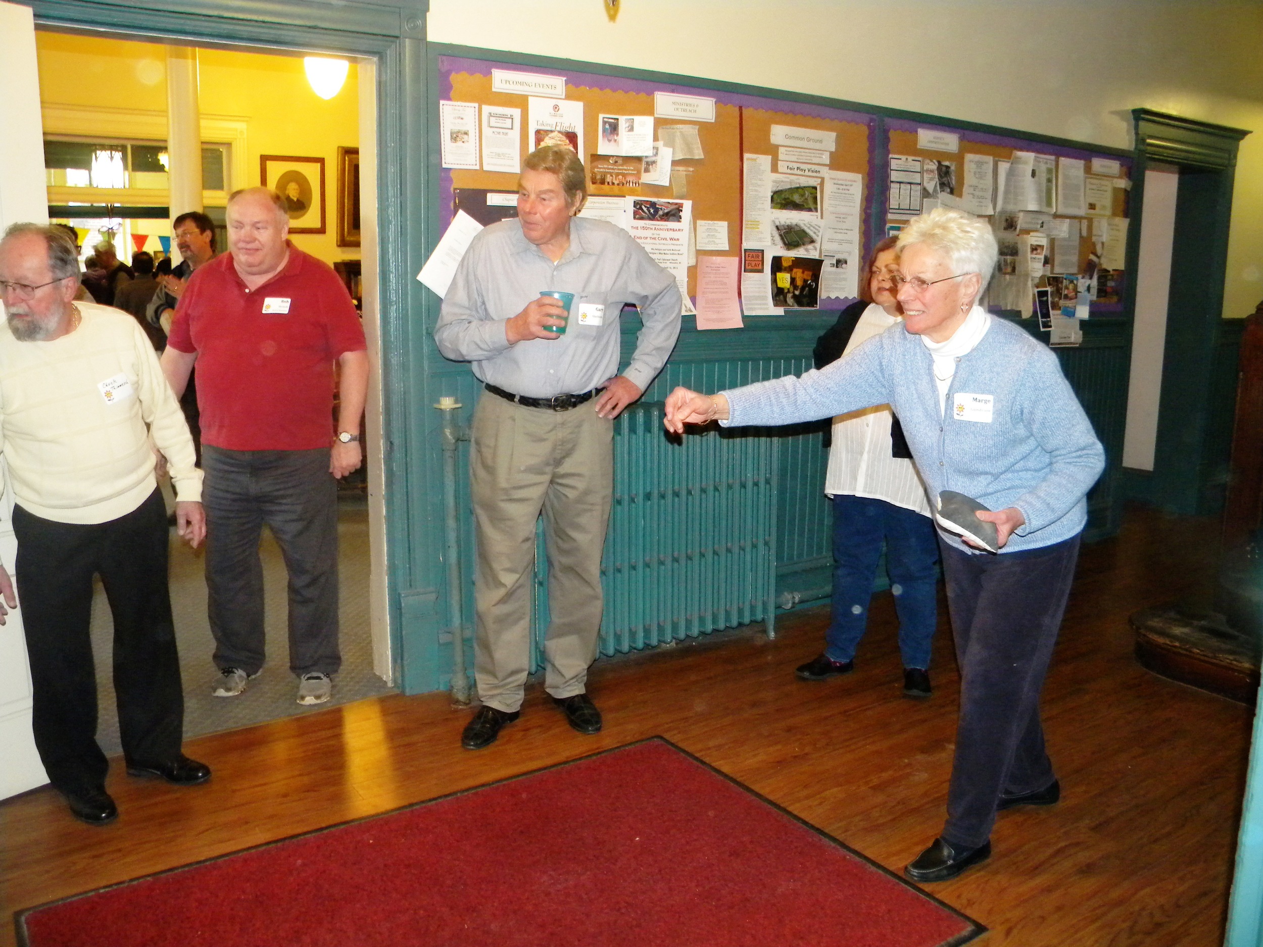 Volunteers played picnic games like Bags. For some, it was their first time!&nbsp;