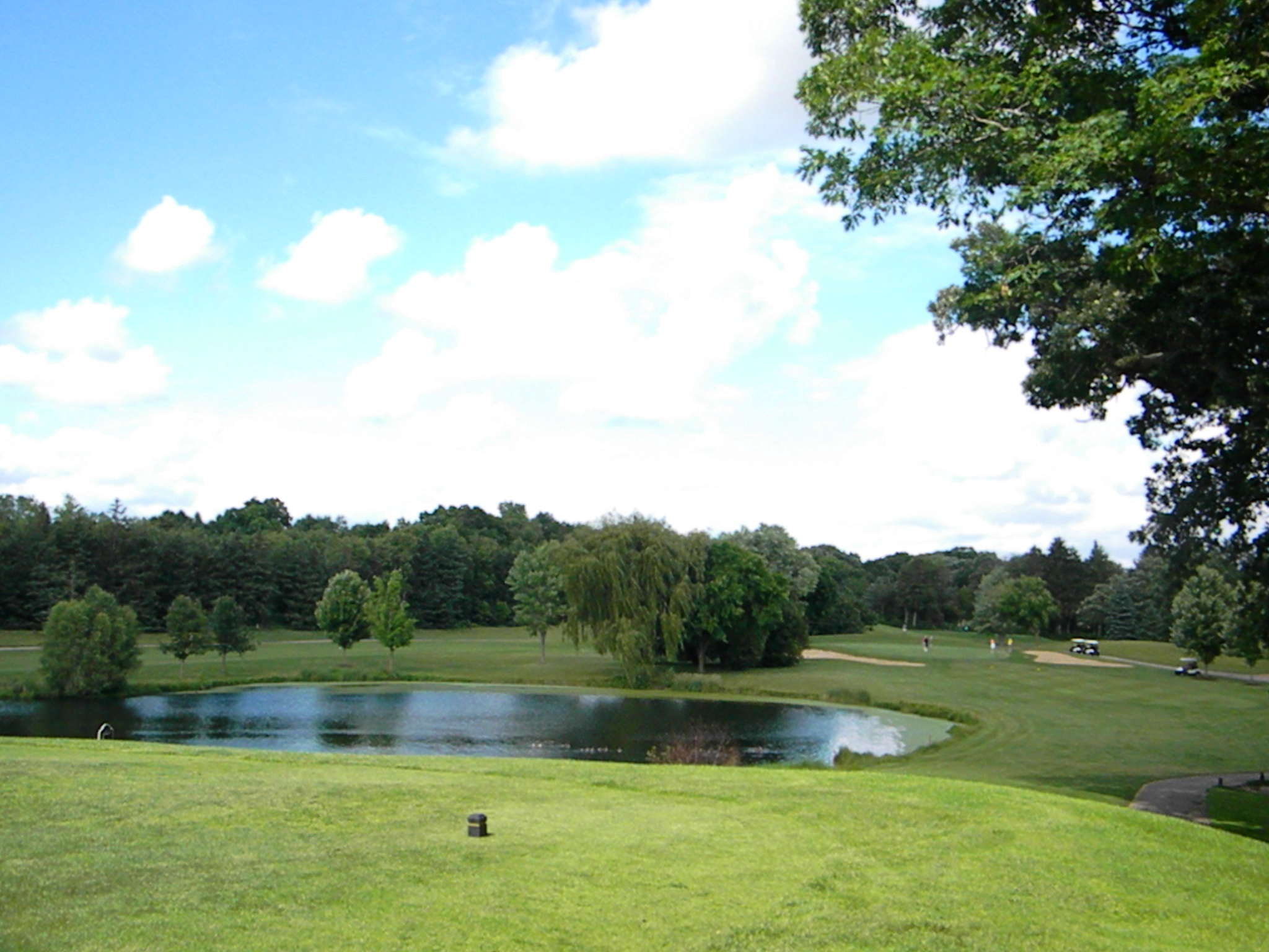 The view from the hole-in-one tee at Evergreen Golf Club in Elkhorn, WI