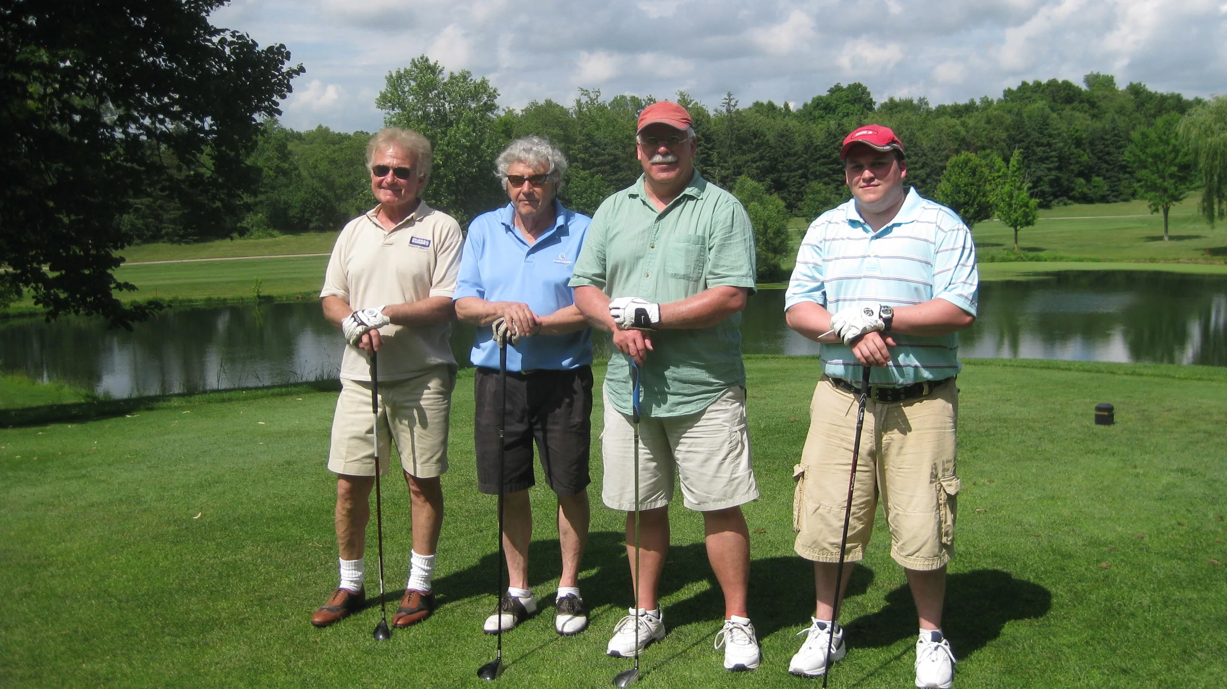 Wayne, Jim, Jeff and Kyle - formidable golfing opponents