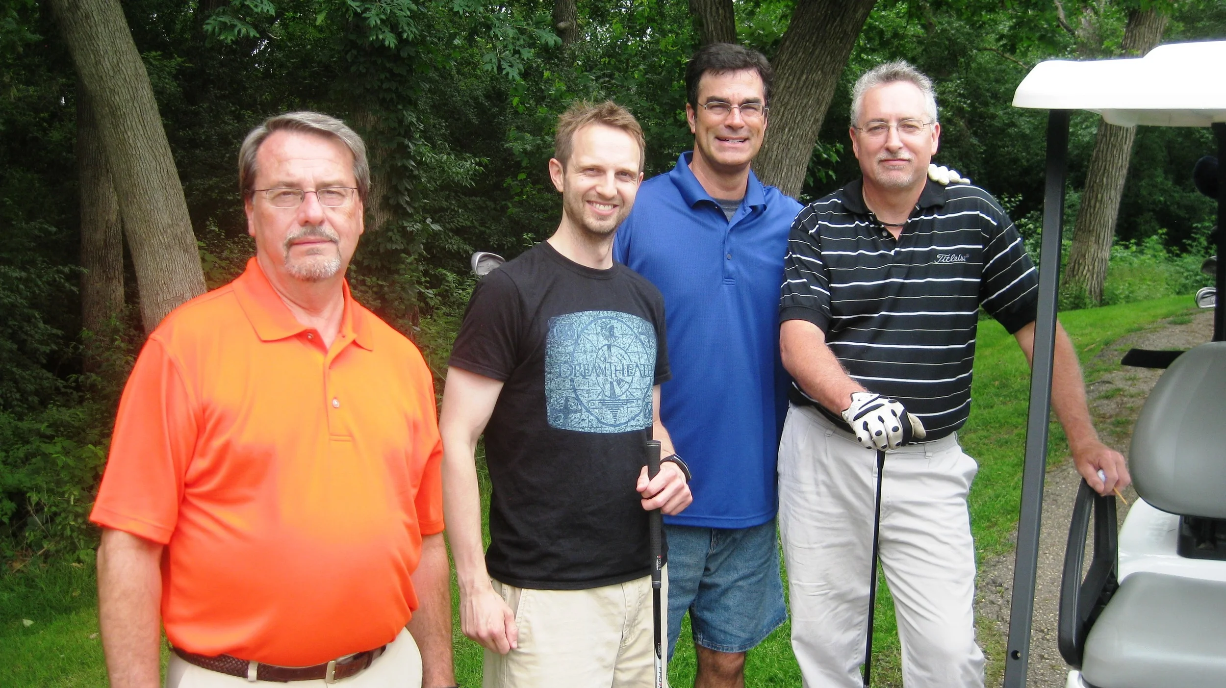 Gene, Brian, Dennis and Brandon - Golfing in style