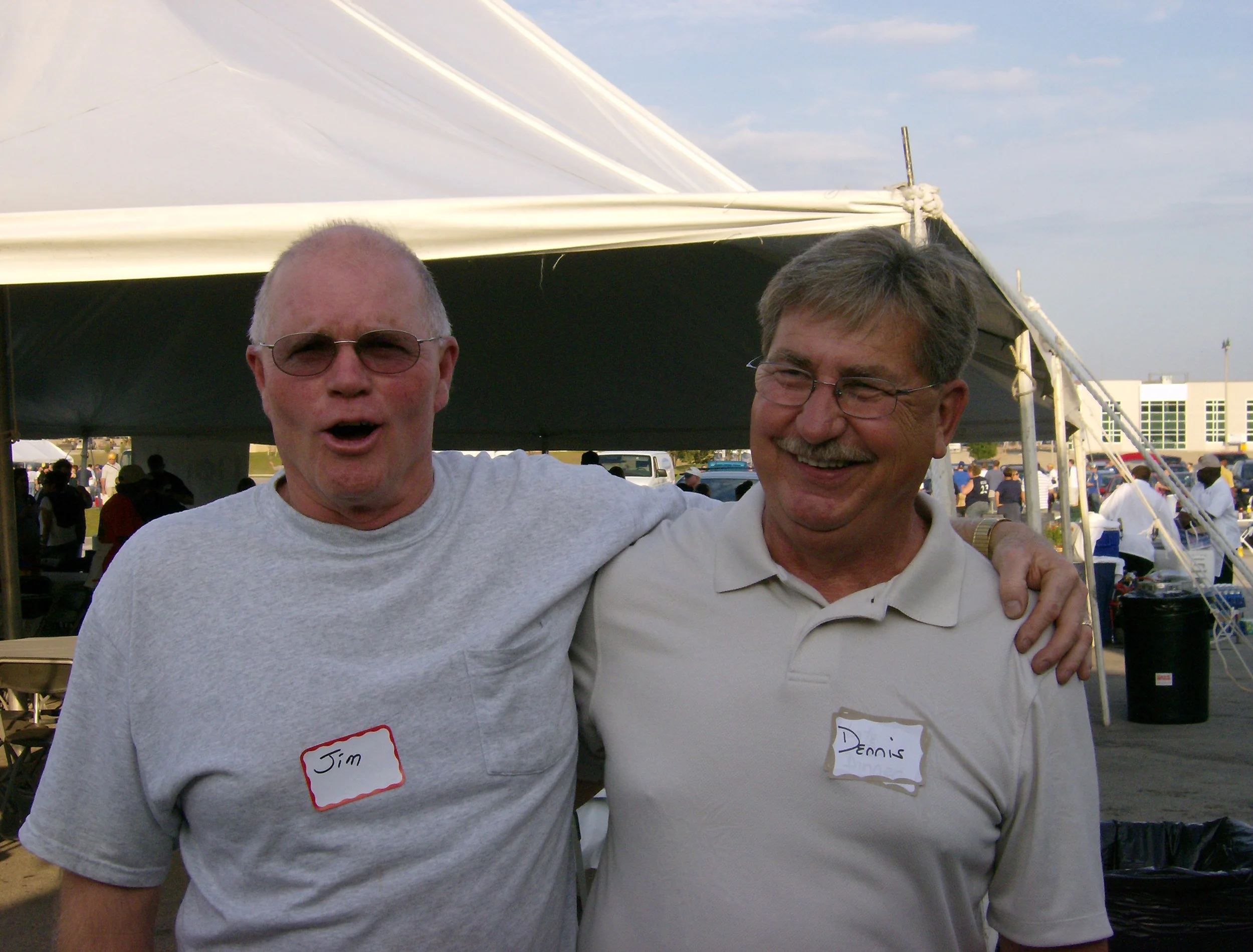 Jim and Dennis at the Gathering’s Brewer’s Outing in 2007