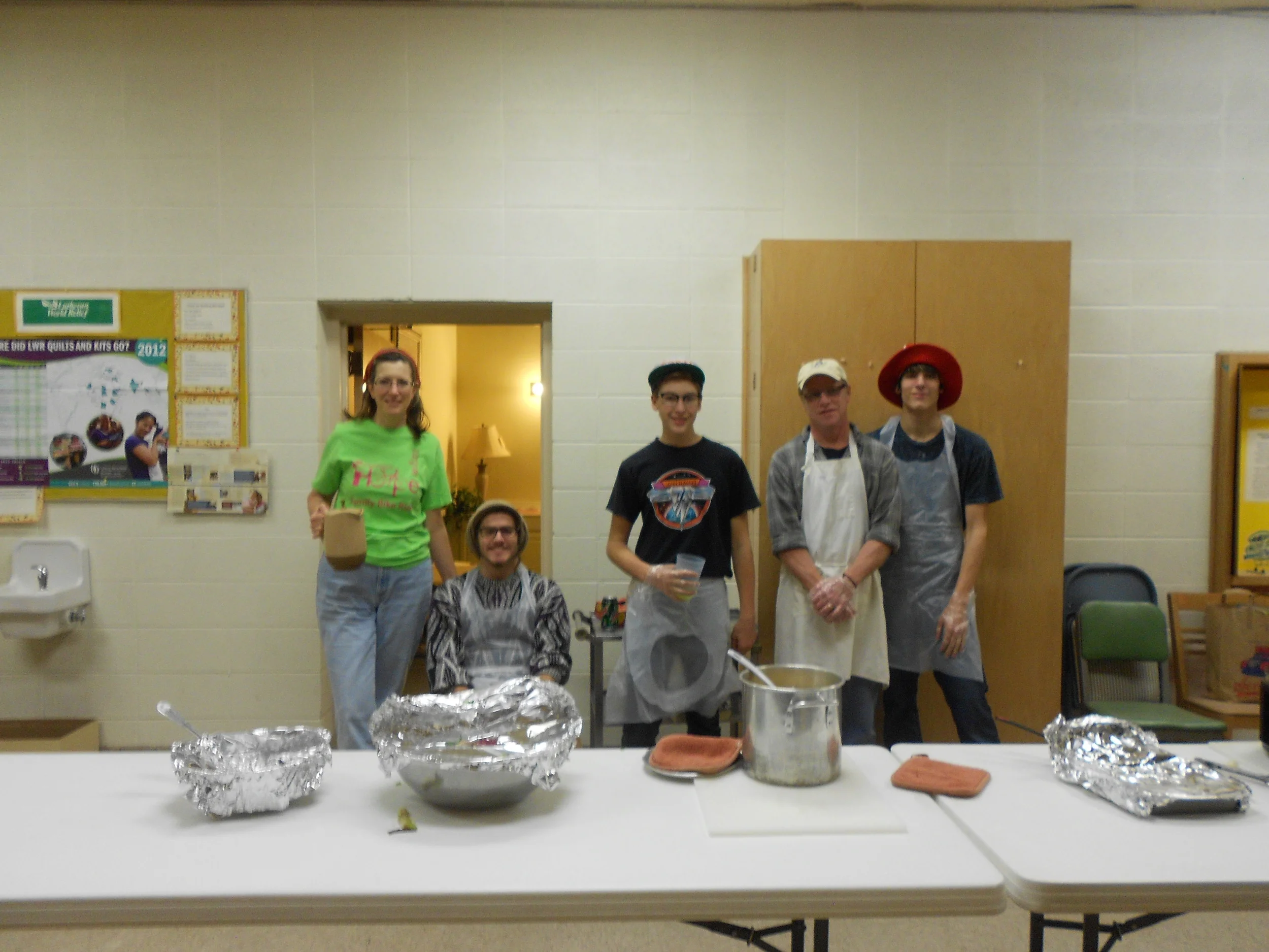Volunteers at the Mt. Carmel meal Saturday, February 23rd