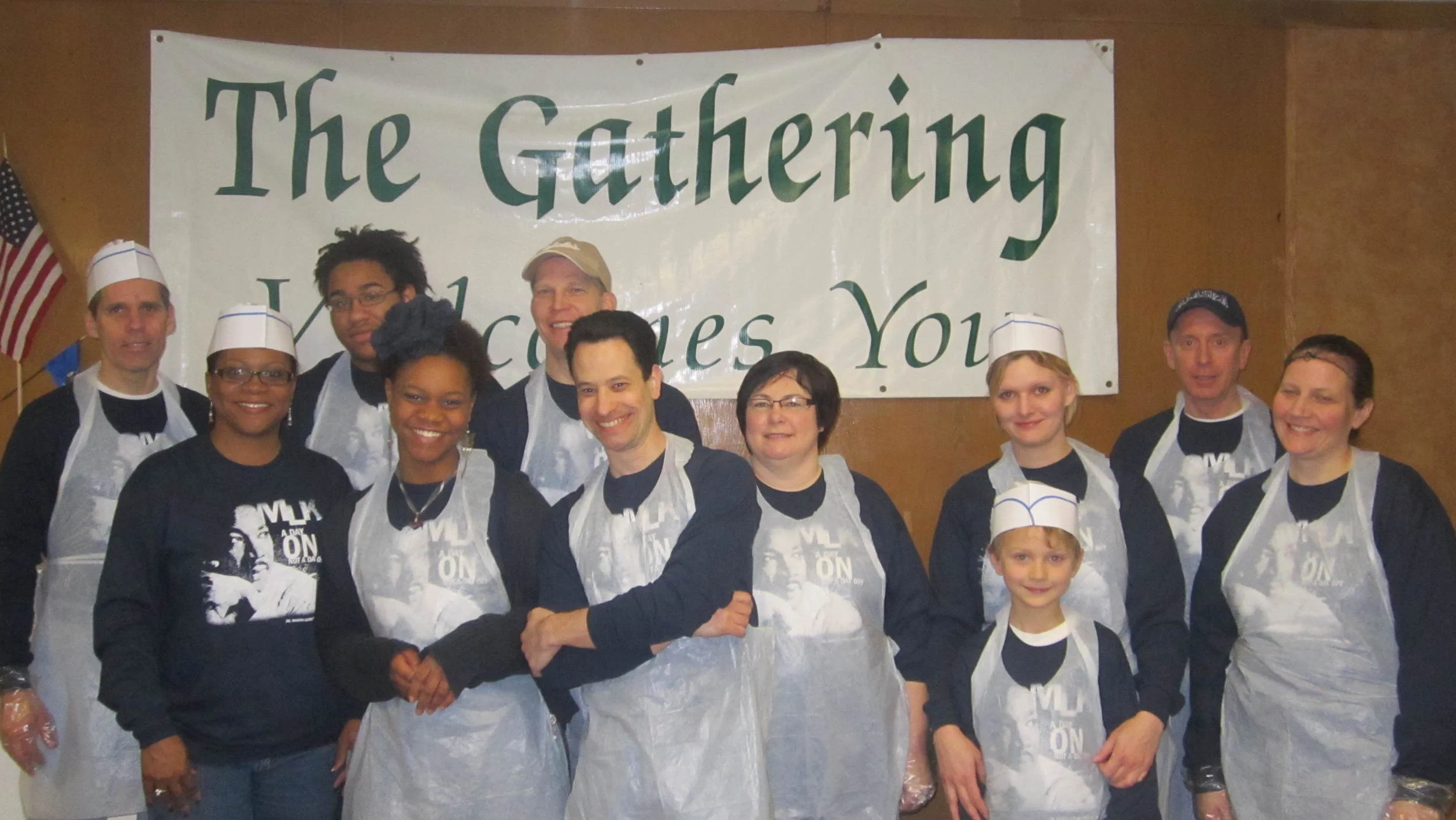 The St. James MLK day breakfast serving crew