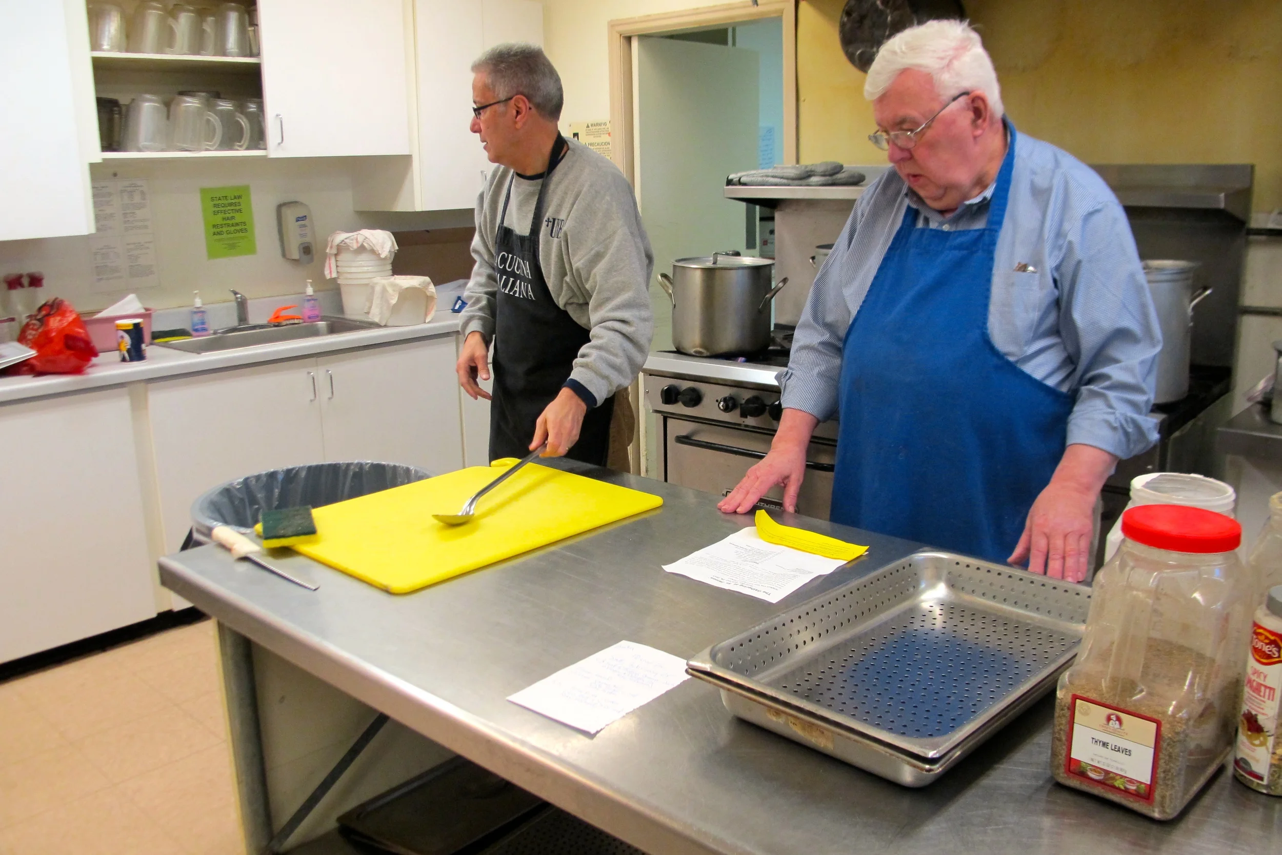 Bay Leaf Bruisers cook team prepares the meal
