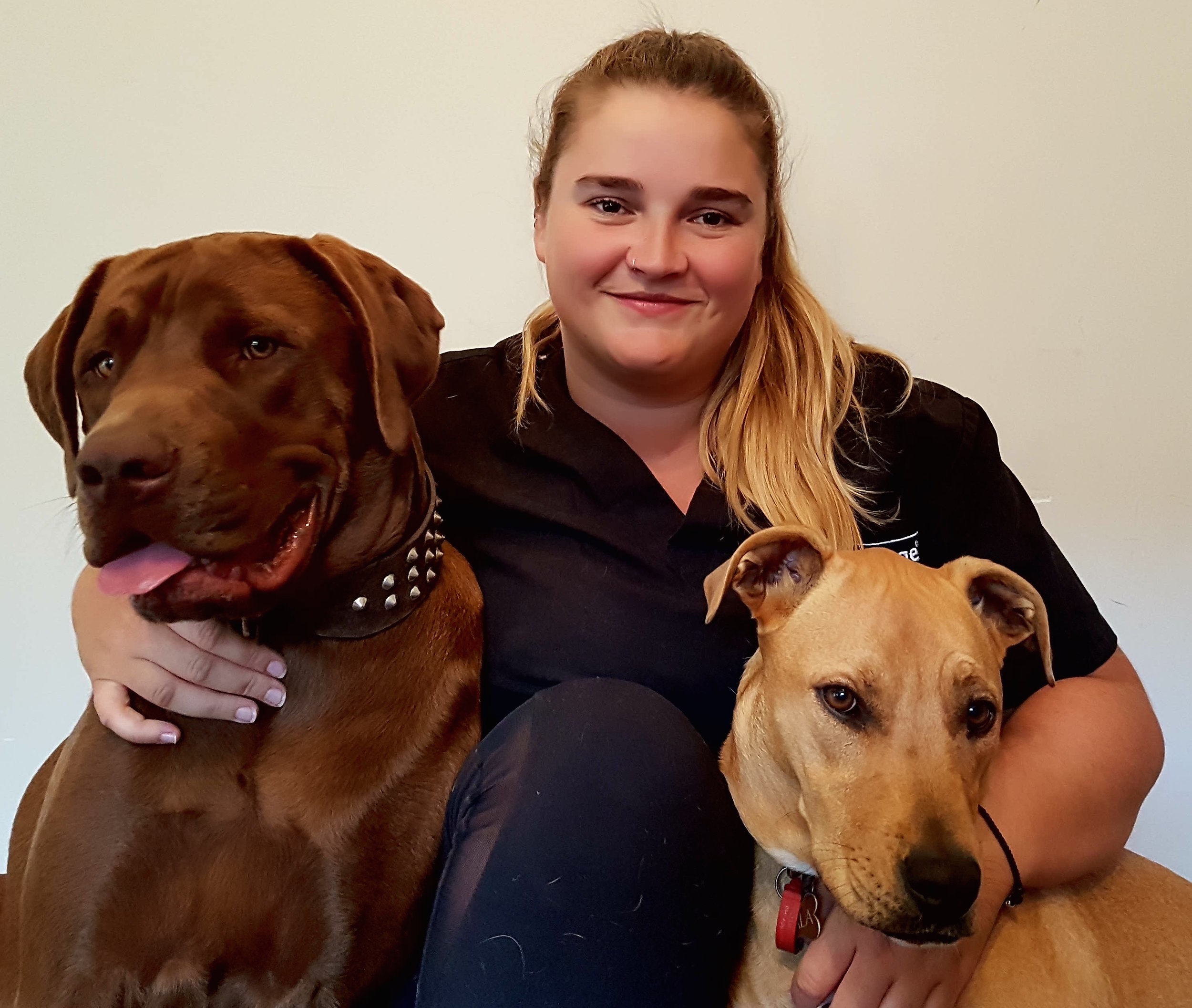Christie, Veterinary Nurse and Cattery SupervisorHi my name is Christie. I have been working as an Animal Care Attendant here at Kelburn Vets since early 2017 and have taken on the job of Cattery Supervisor. I enjoy travelling and have backpacked throughout most of Europe and Asia with more adventures to come!I am in my final year of study for my Diploma in Veterinary Nursing.At home I have two very naughty dogs who were both SPCA rescues; Bear, a Mastiff/Labrador and Nala, a crazy staffy cross.