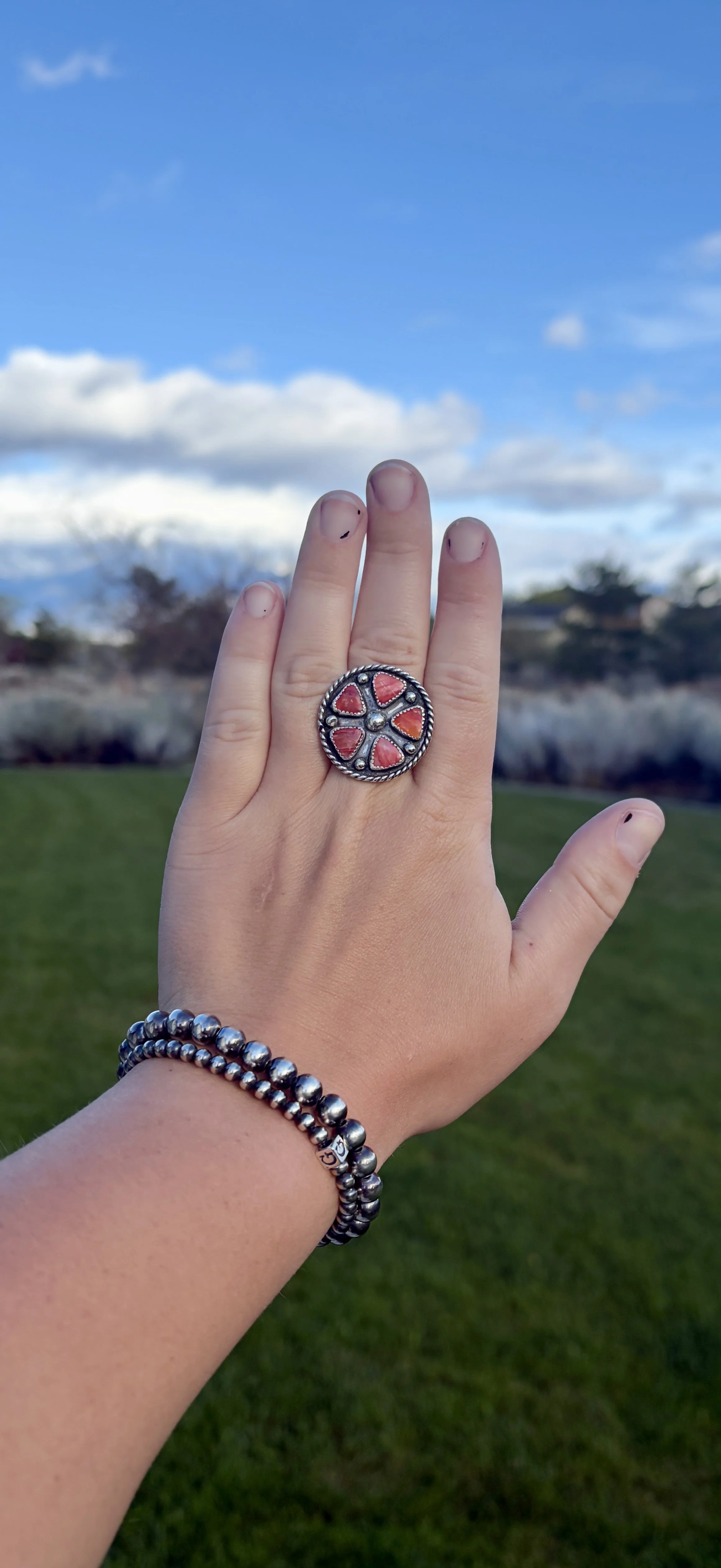 Spiney Oyster adjustable ring. $180. 