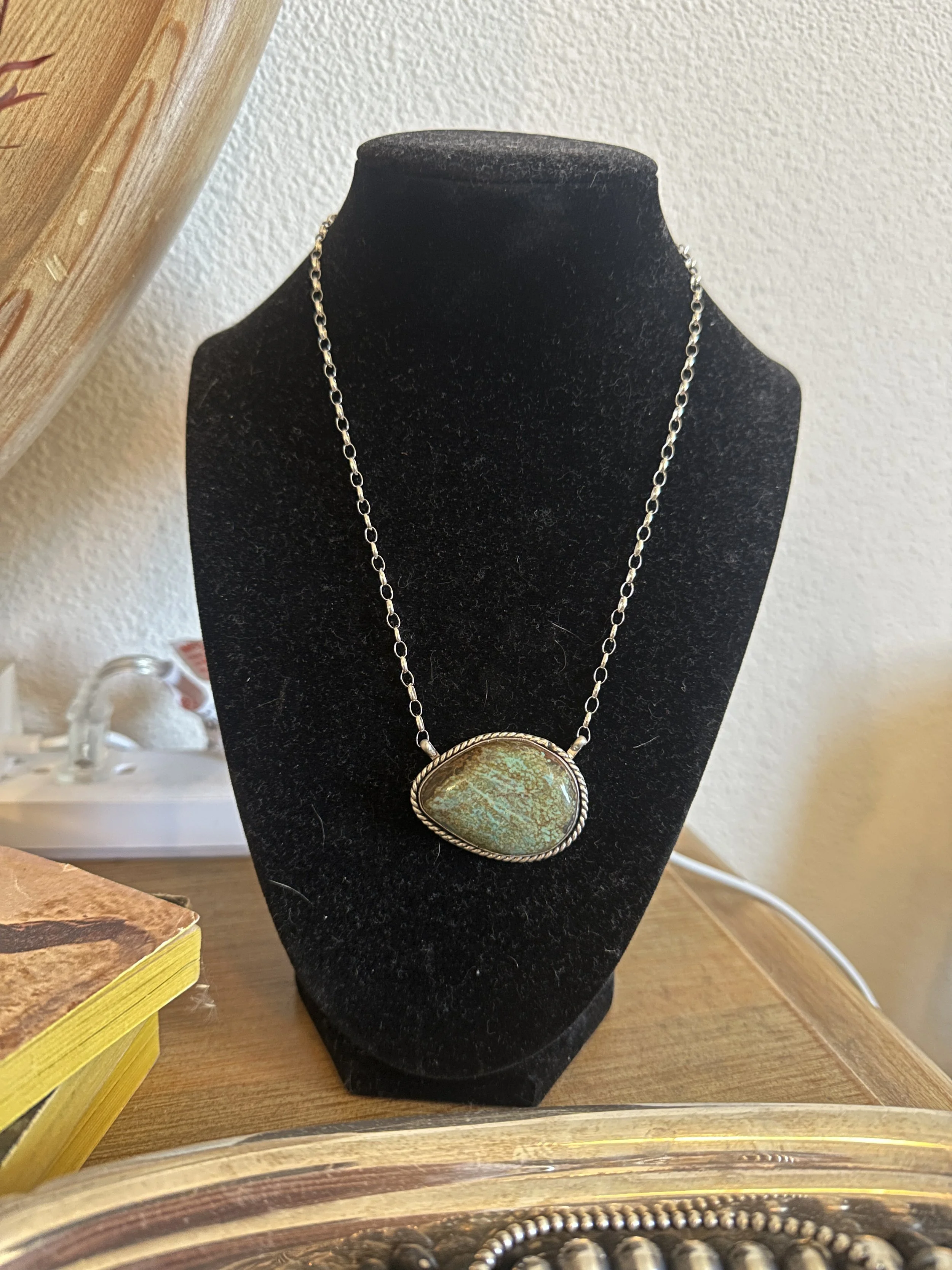 Chunky turquoise necklace. $164. 