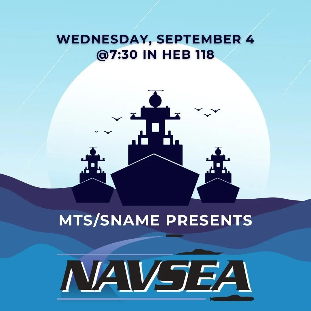 Our first meeting of the year! We&rsquo;re are so excited to welcome NAVSEA! They&rsquo;ll be coming to talk about the company and what they do! Join us on Wednesday, September 4 at 7:30 in HEB 118! Make sure to dress in business casual.