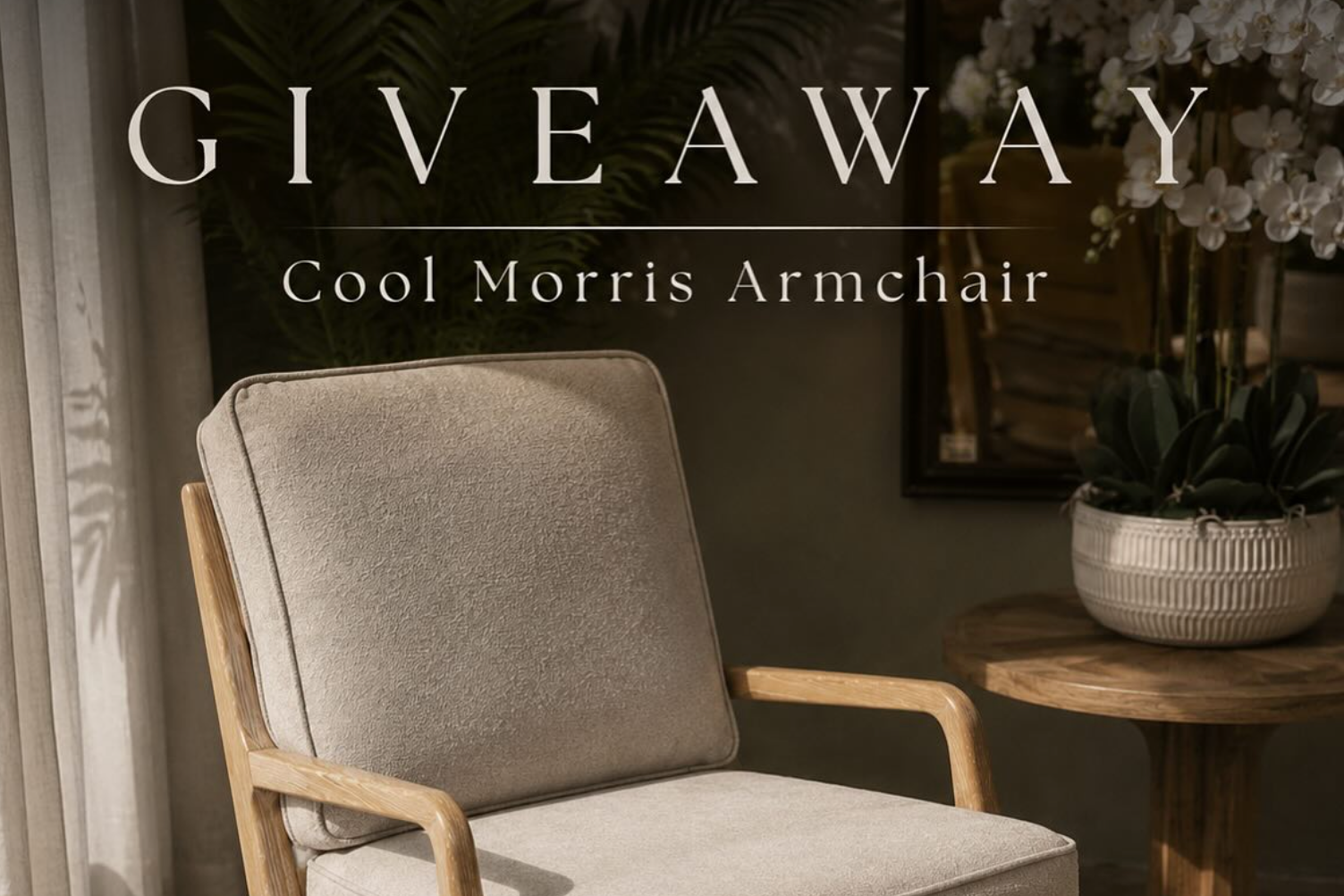 Cool Morris Armchair in Ecru