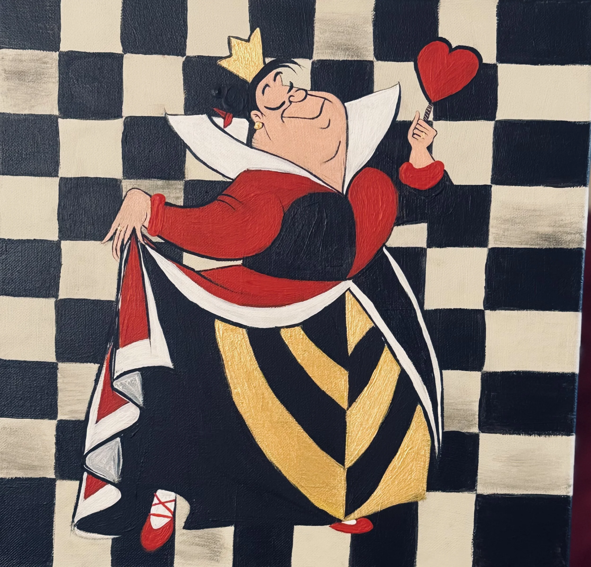 Alice In Wonderland: Queen of Hearts 14in x 14in