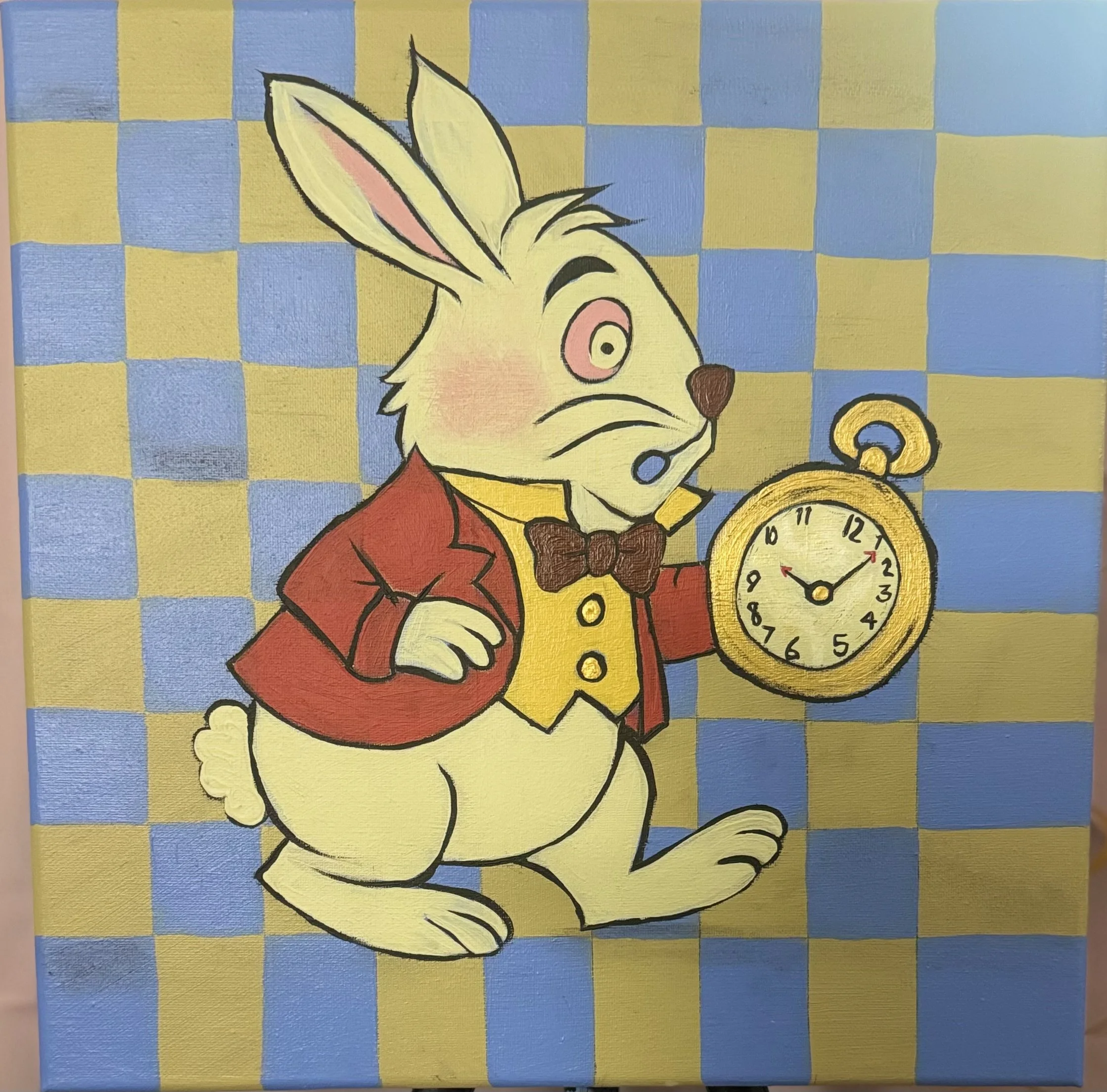 Alice in Wonderland: White Rabbit 14in x 14in