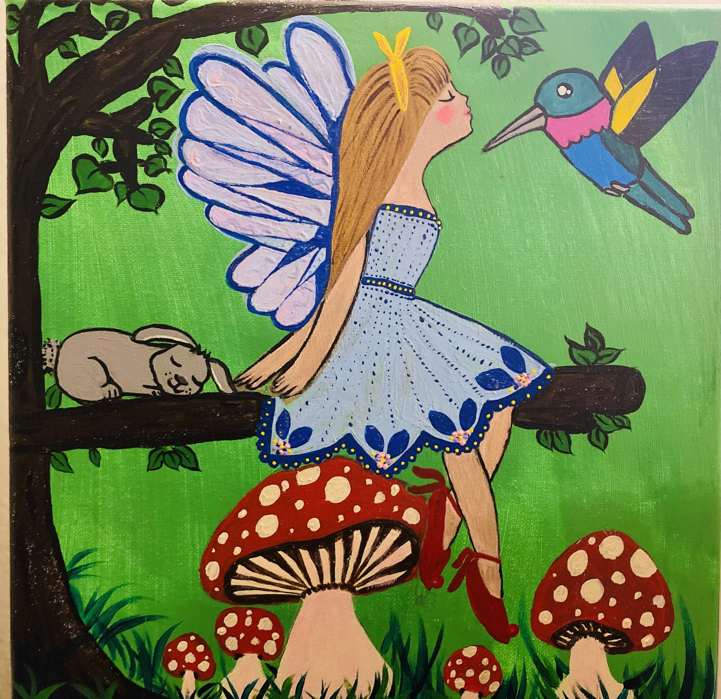Sleepy Fairy 12in x 12in