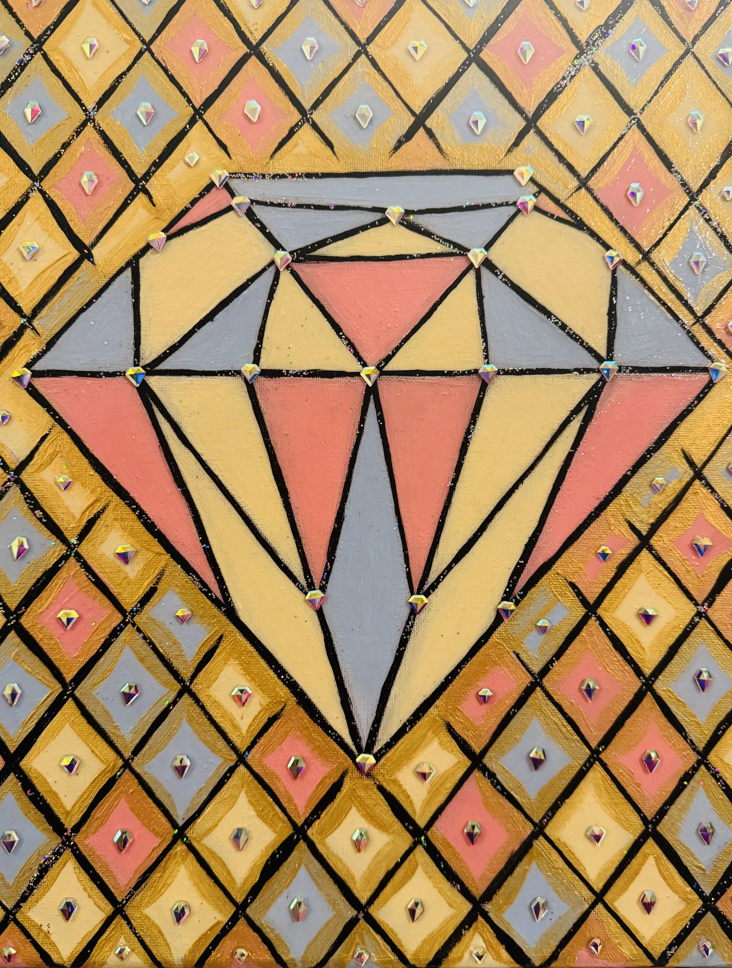 Geometric Diamond 14in x 11in