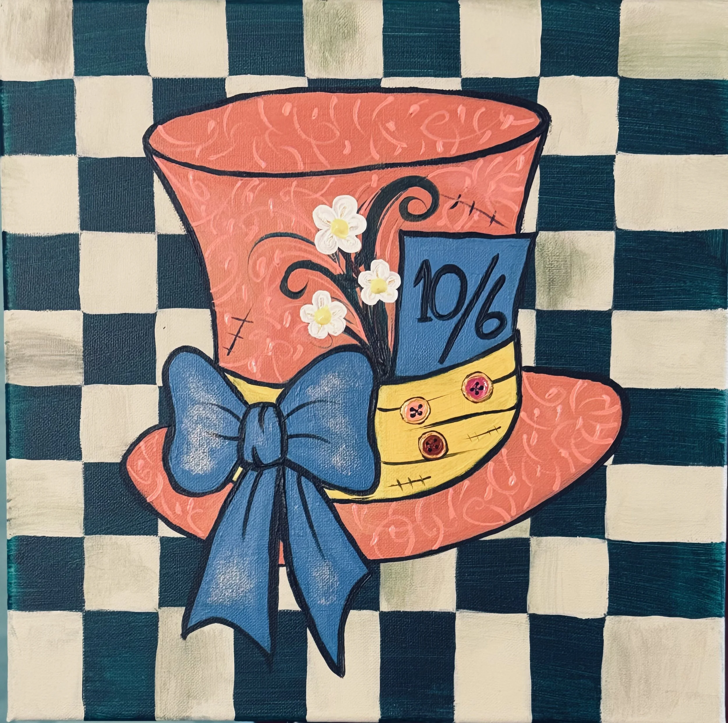 Alice In Wonderland: Mad Hatter’s Hat 14in x 14in