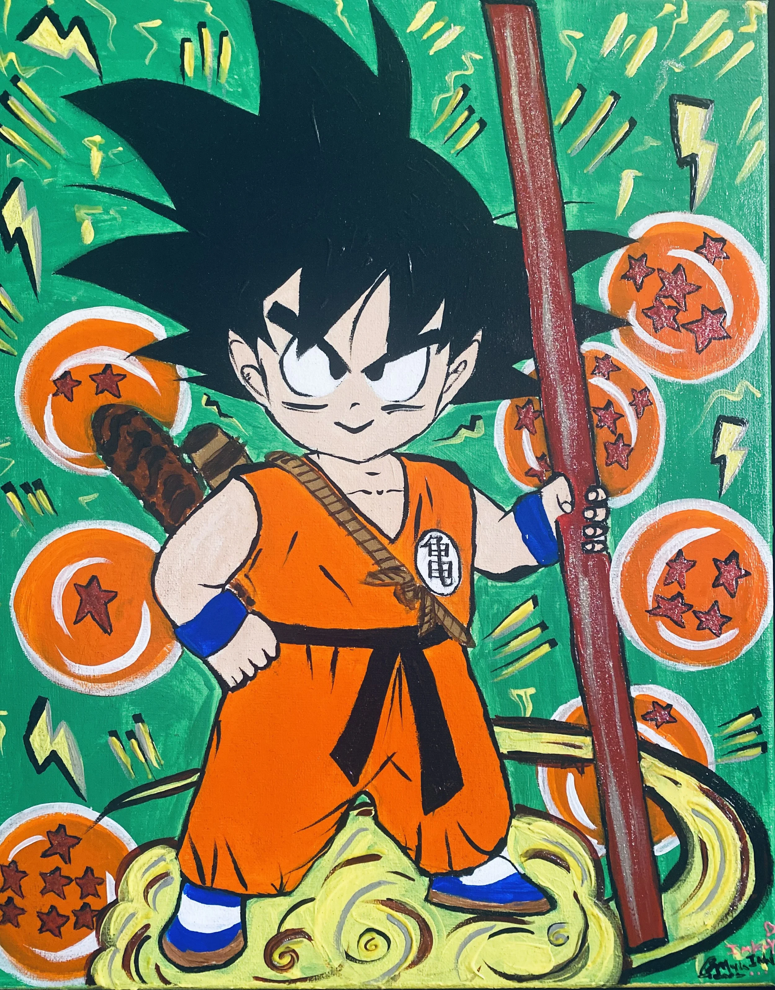 Mighty Goku 20in x 16in