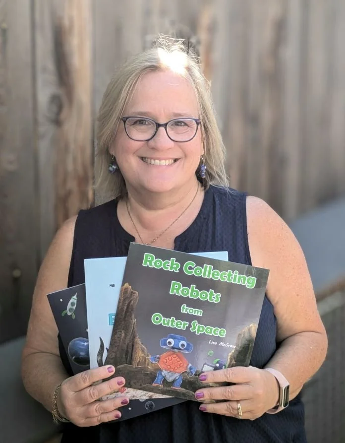 Lisa McGraw Portrait With Books