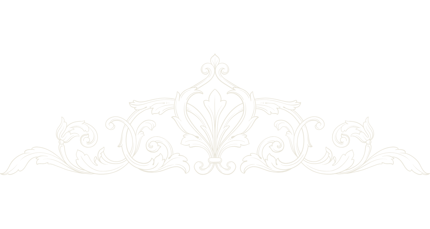 Elegant, vintage-inspired floral top border in beige.