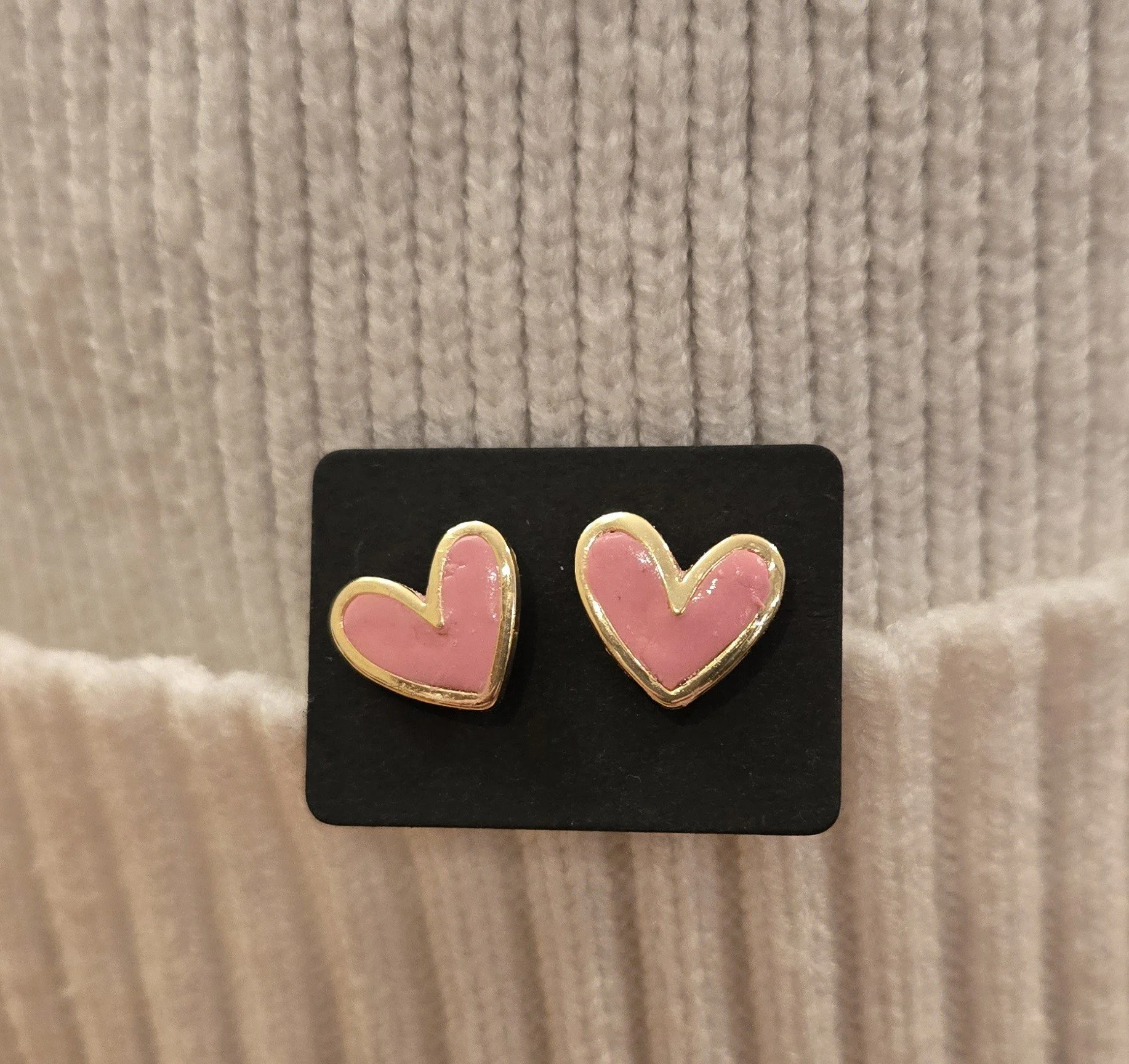 Light Pink- Gold Hearts