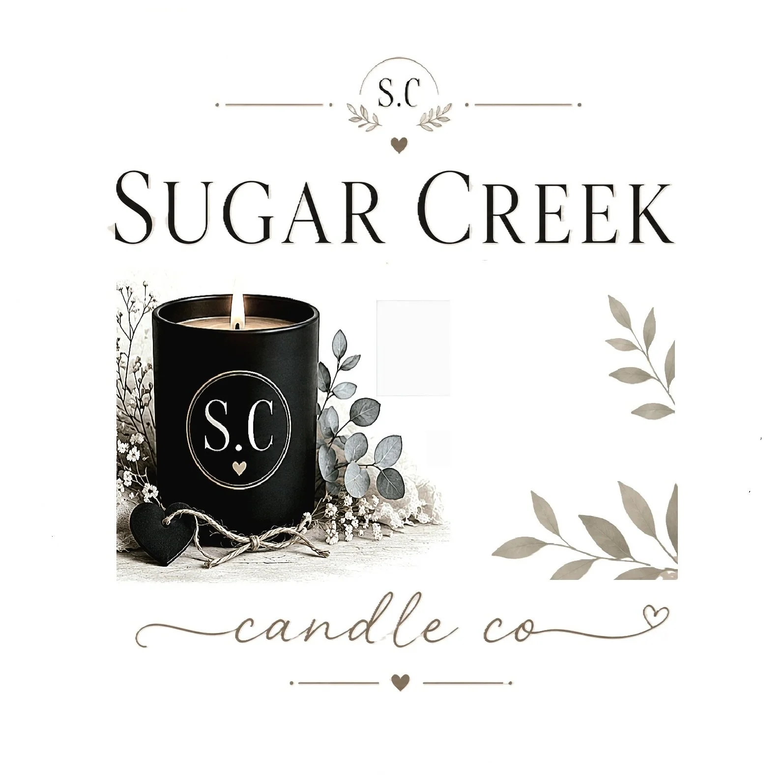 Candle company logo laser engraved on company lids