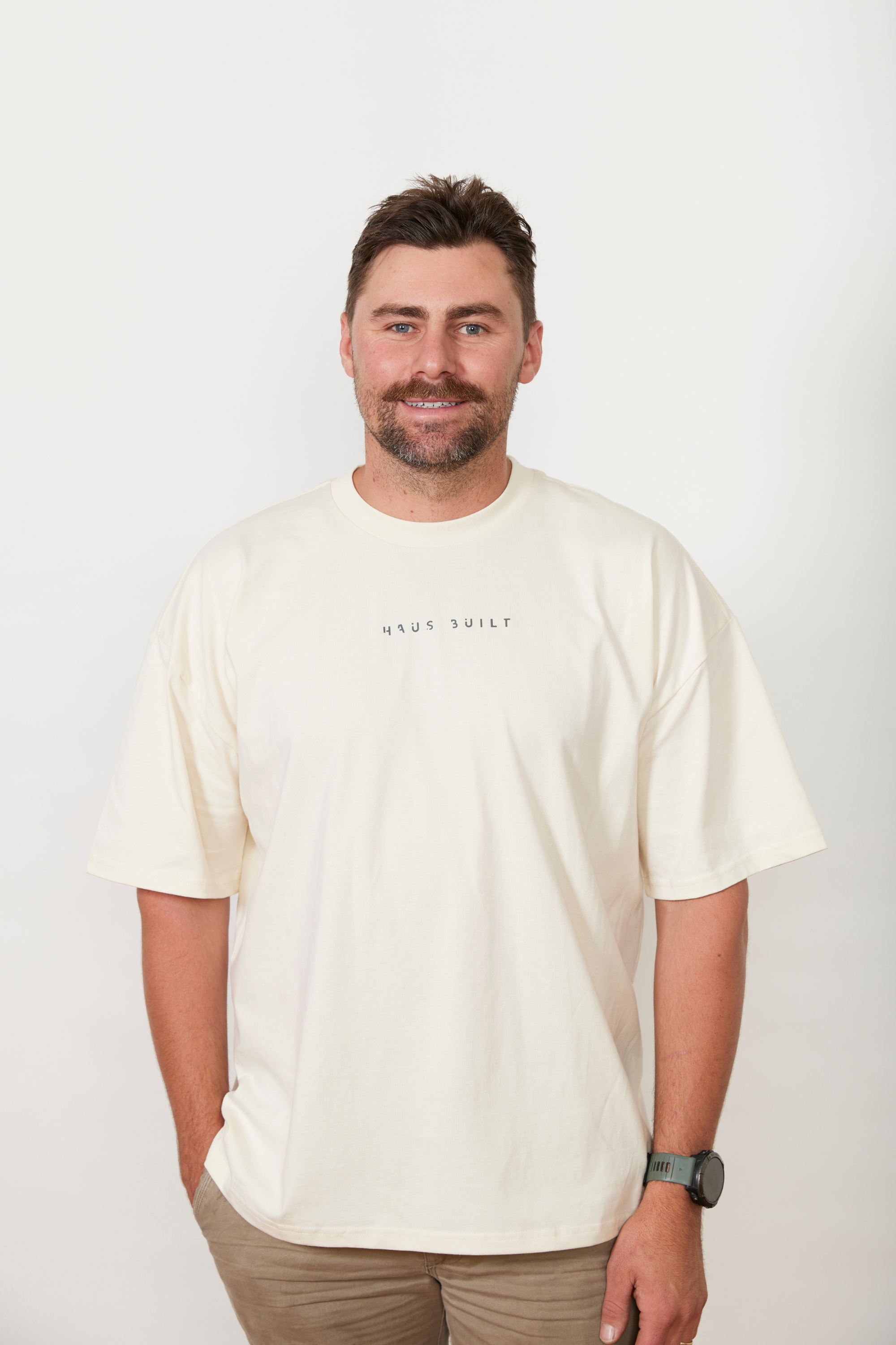 Haus Built Logo T Shirt Cream