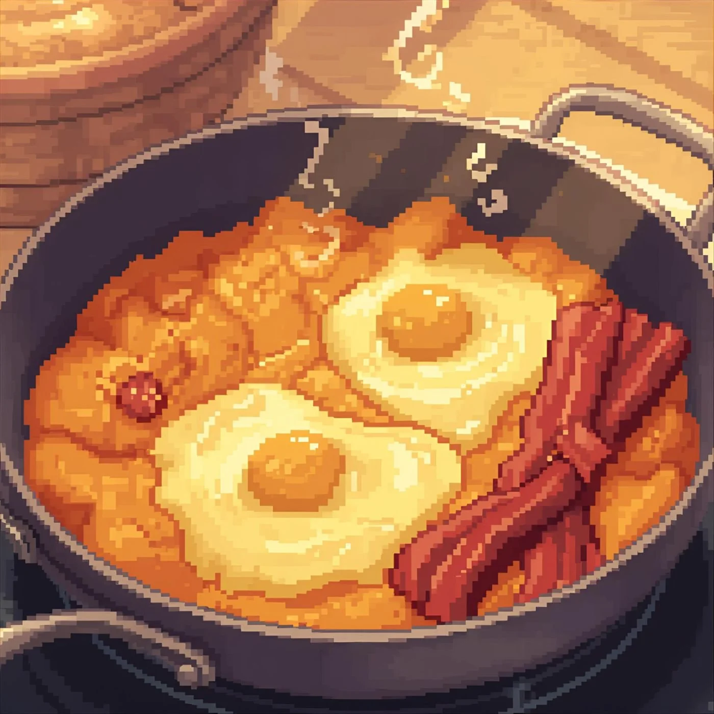 Sweet Eggs: Sweet Potato Mash with Eggs and Bacon