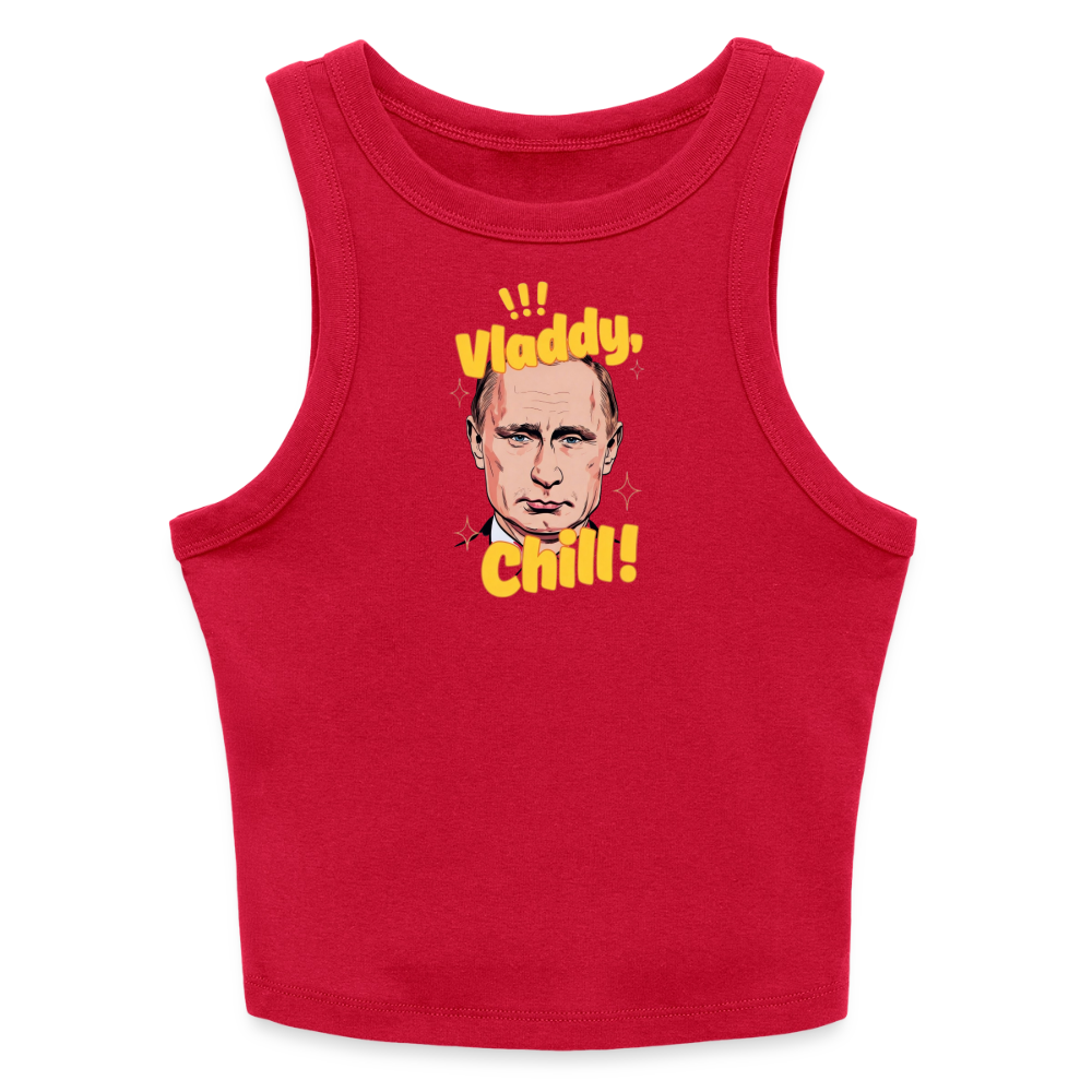 "Vladdy, Chill!" Slim Fit Rib Women's Tank Top