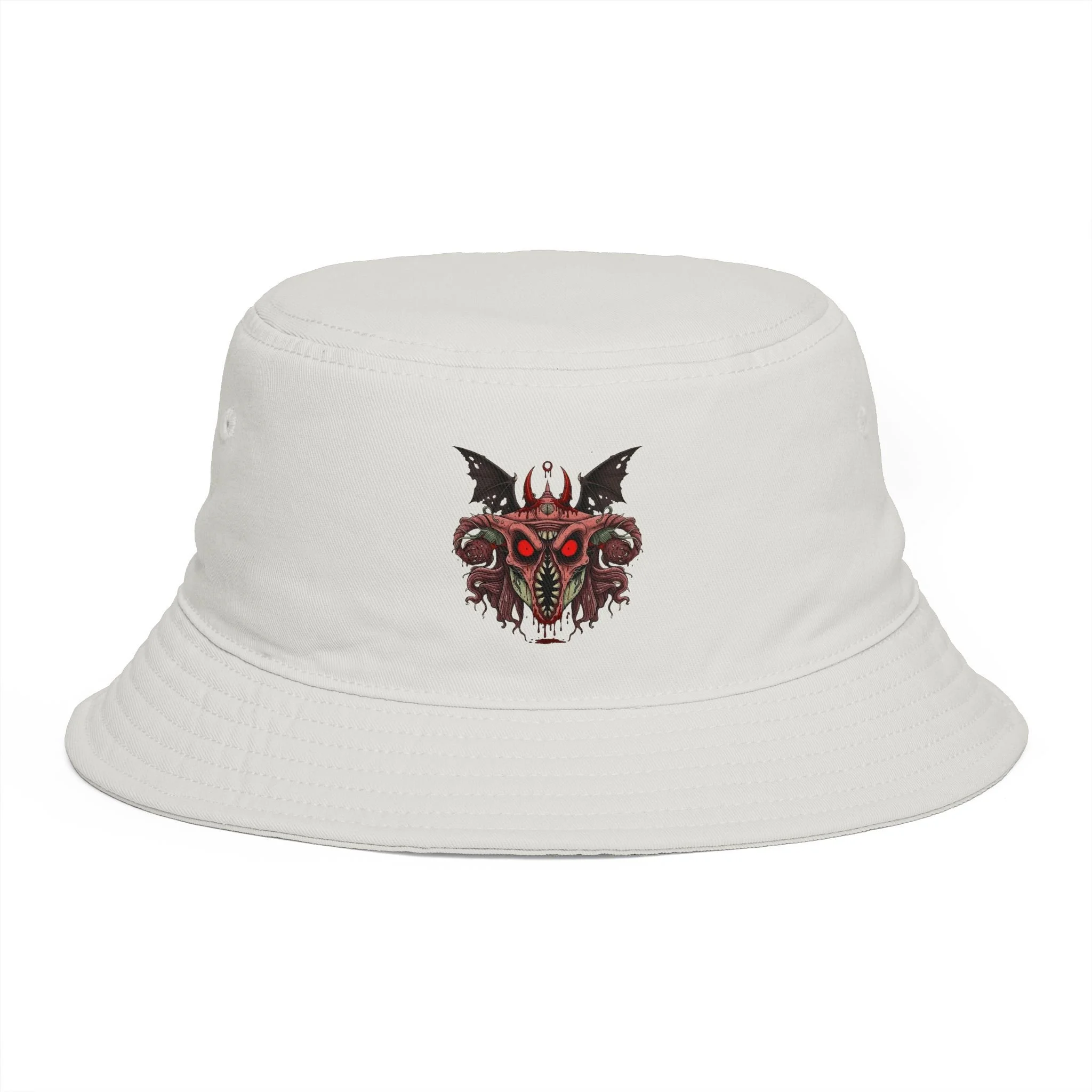 “I Don’t Bite” Halloween Bucket Hat  Gothic Horror Festival Accessory