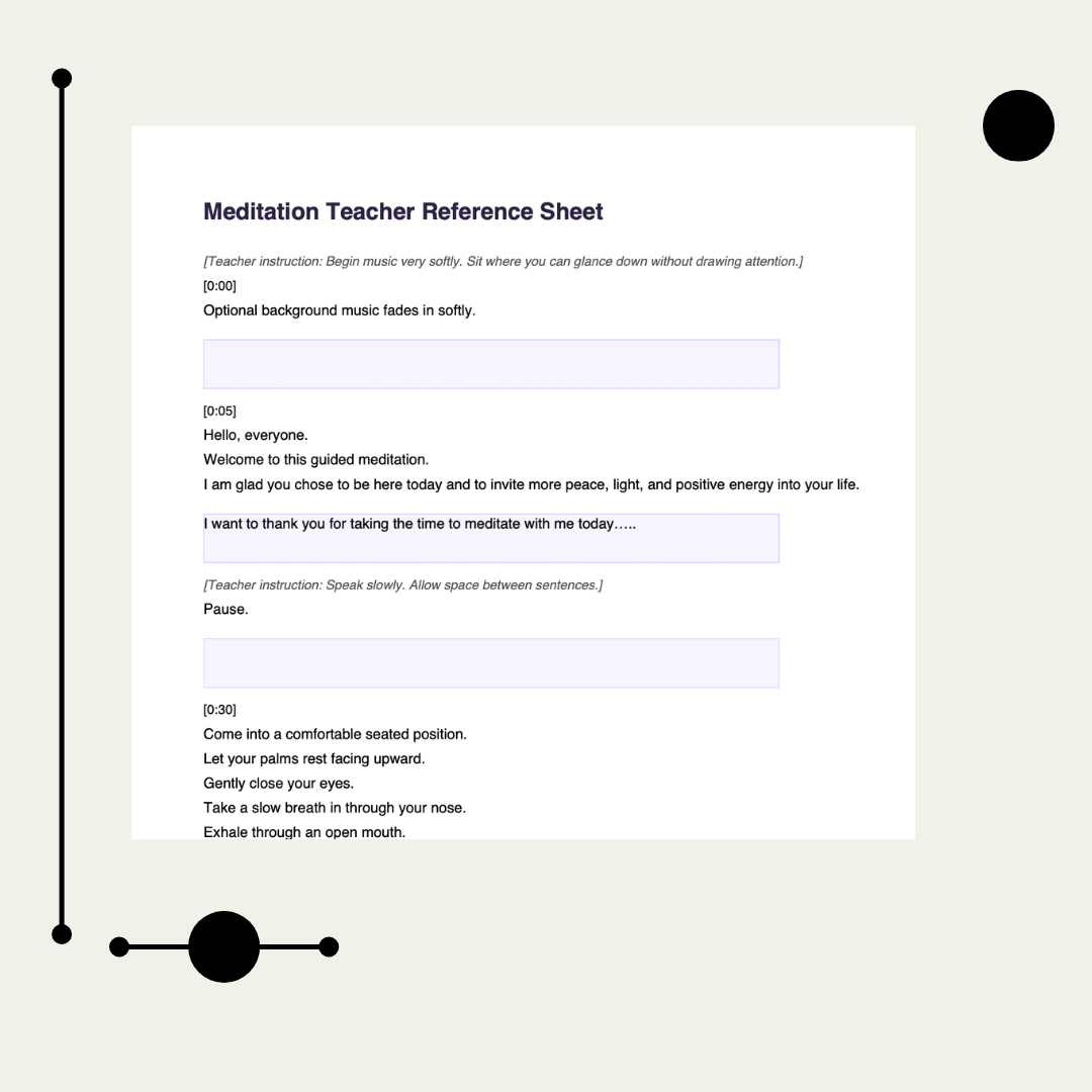 Guided Meditation Teacher Bundle: Script & Fillable Template