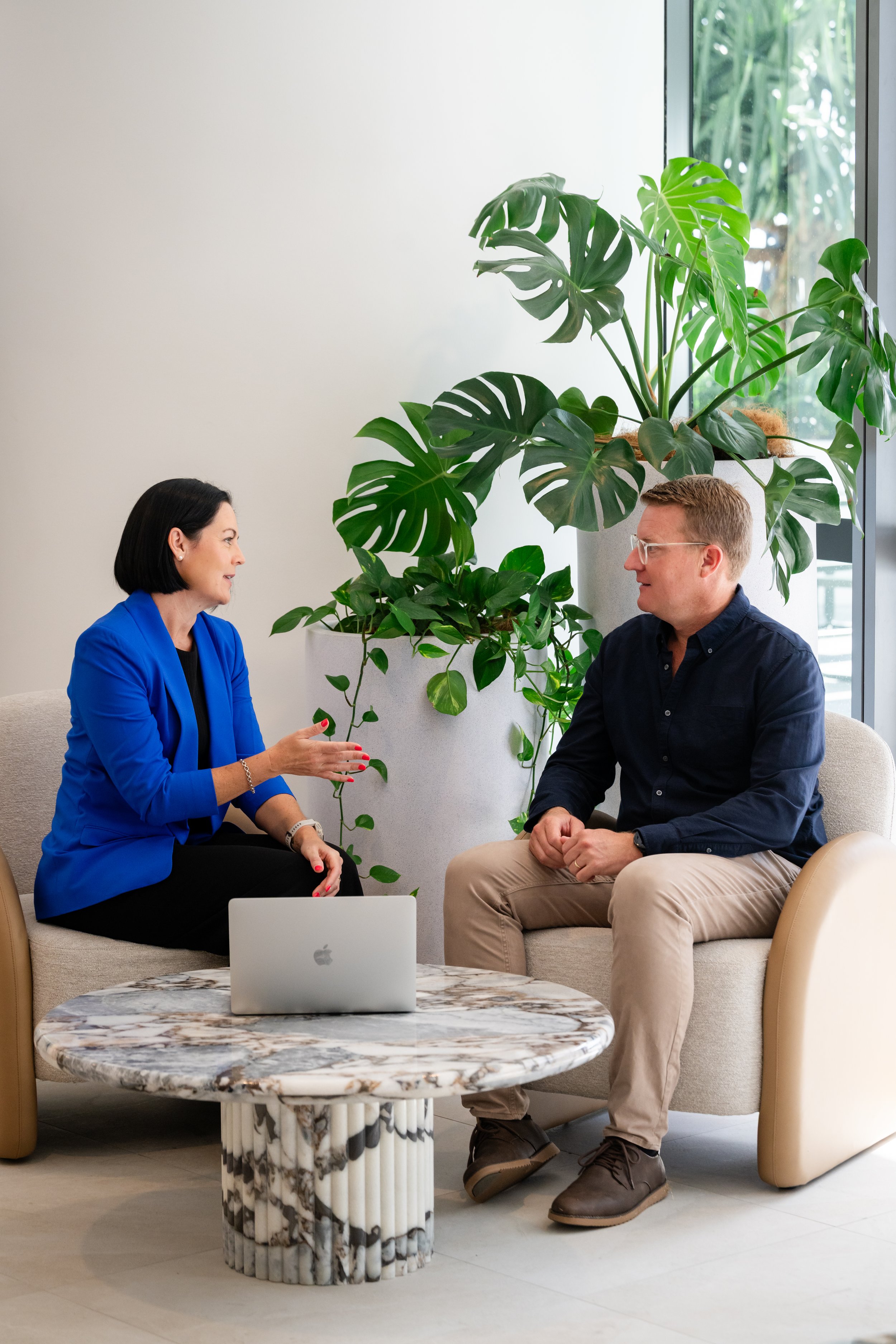 HR consultant meeting with small business owner in Brisbane