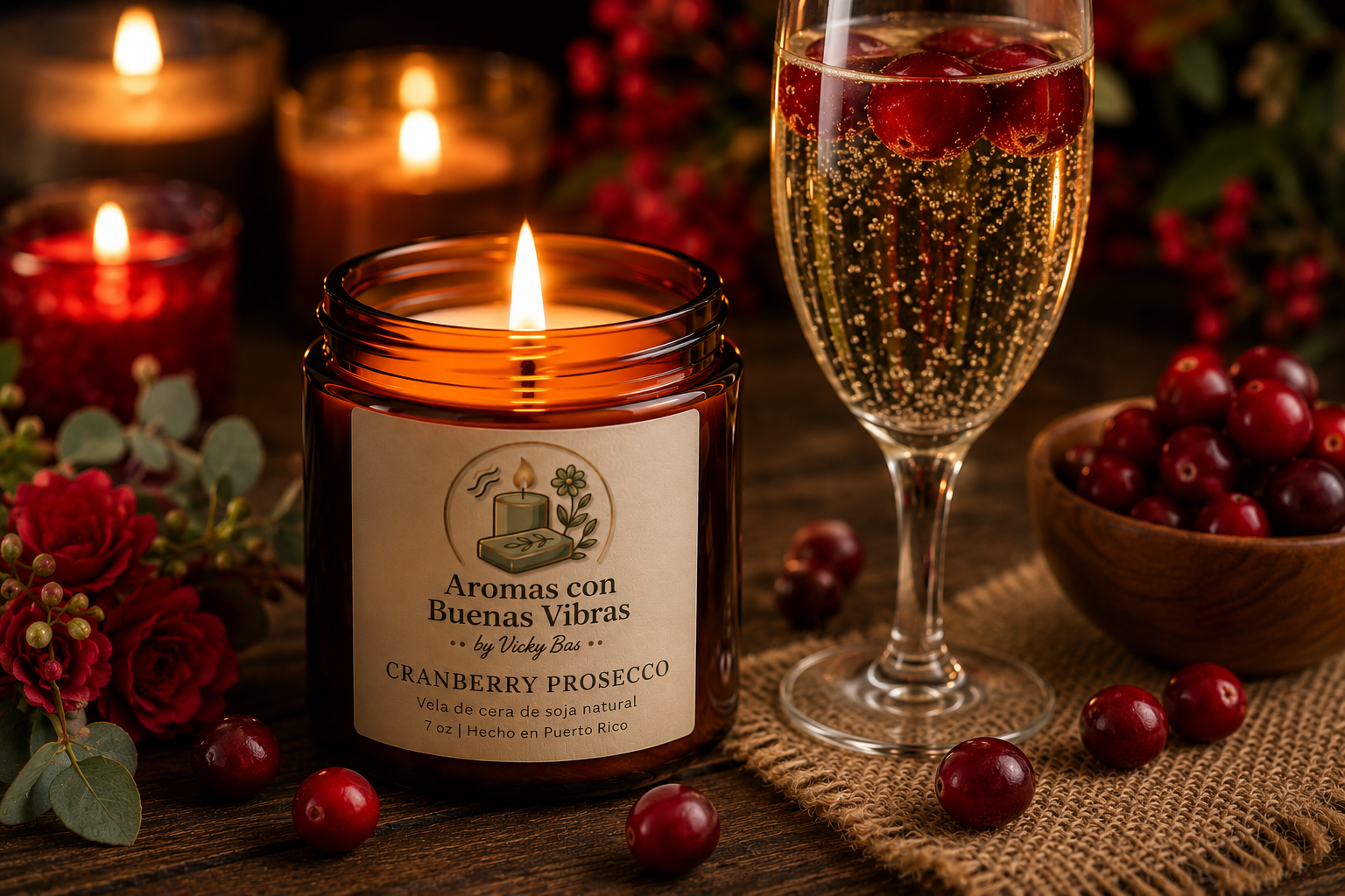 Vela Aromática – Cranberry Prosecco