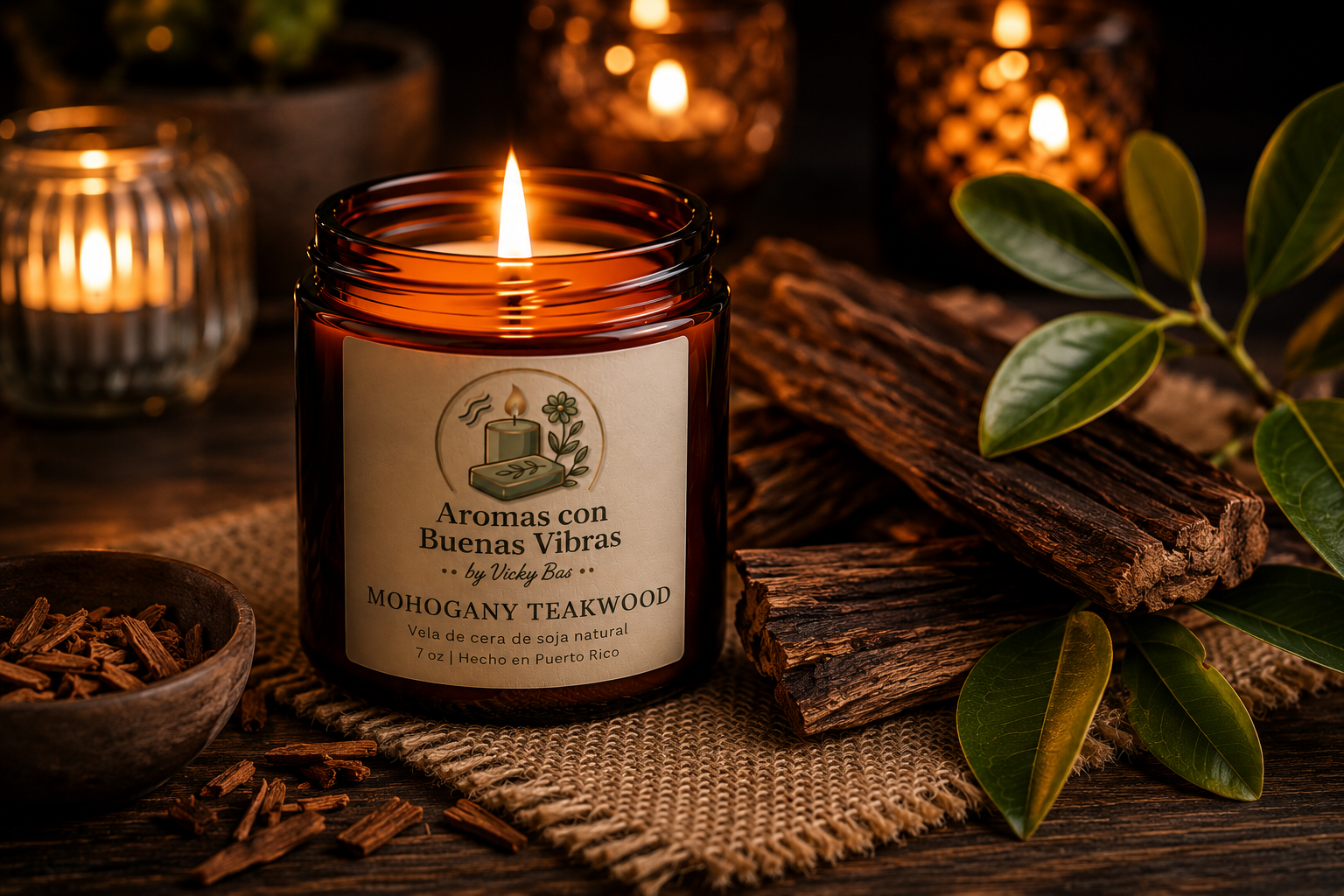 Vela Aromática – Teakwood & Mahogany