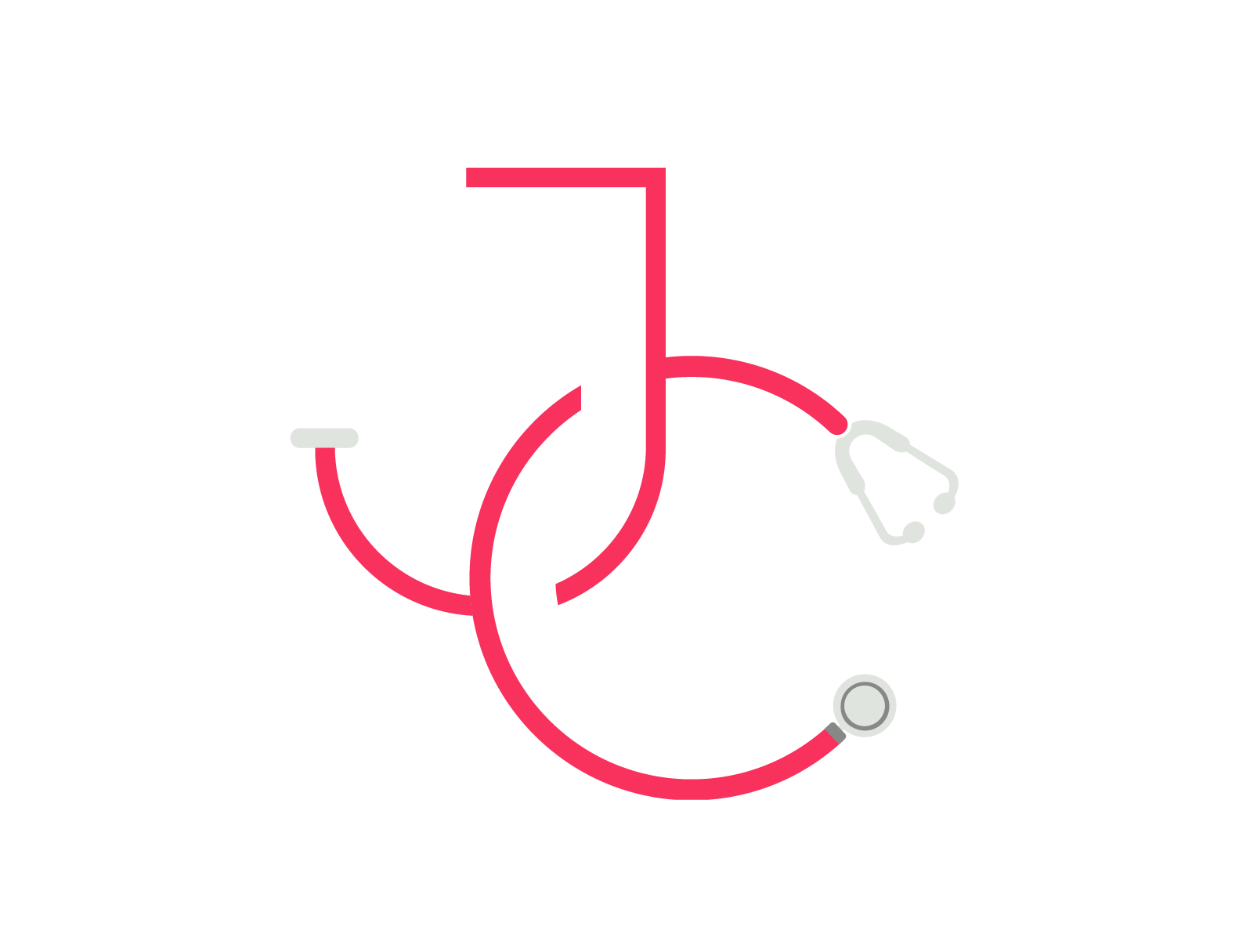Illustration of a stethoscope with the tubing forming the shape of a musical note on a black background.