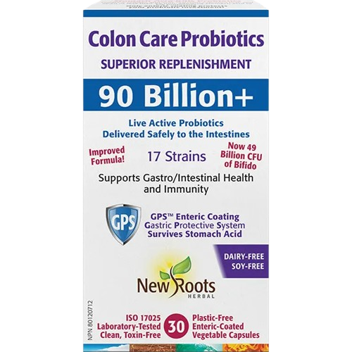 New Roots Colon Care Probiotics 90 Billion+, 30 Caps