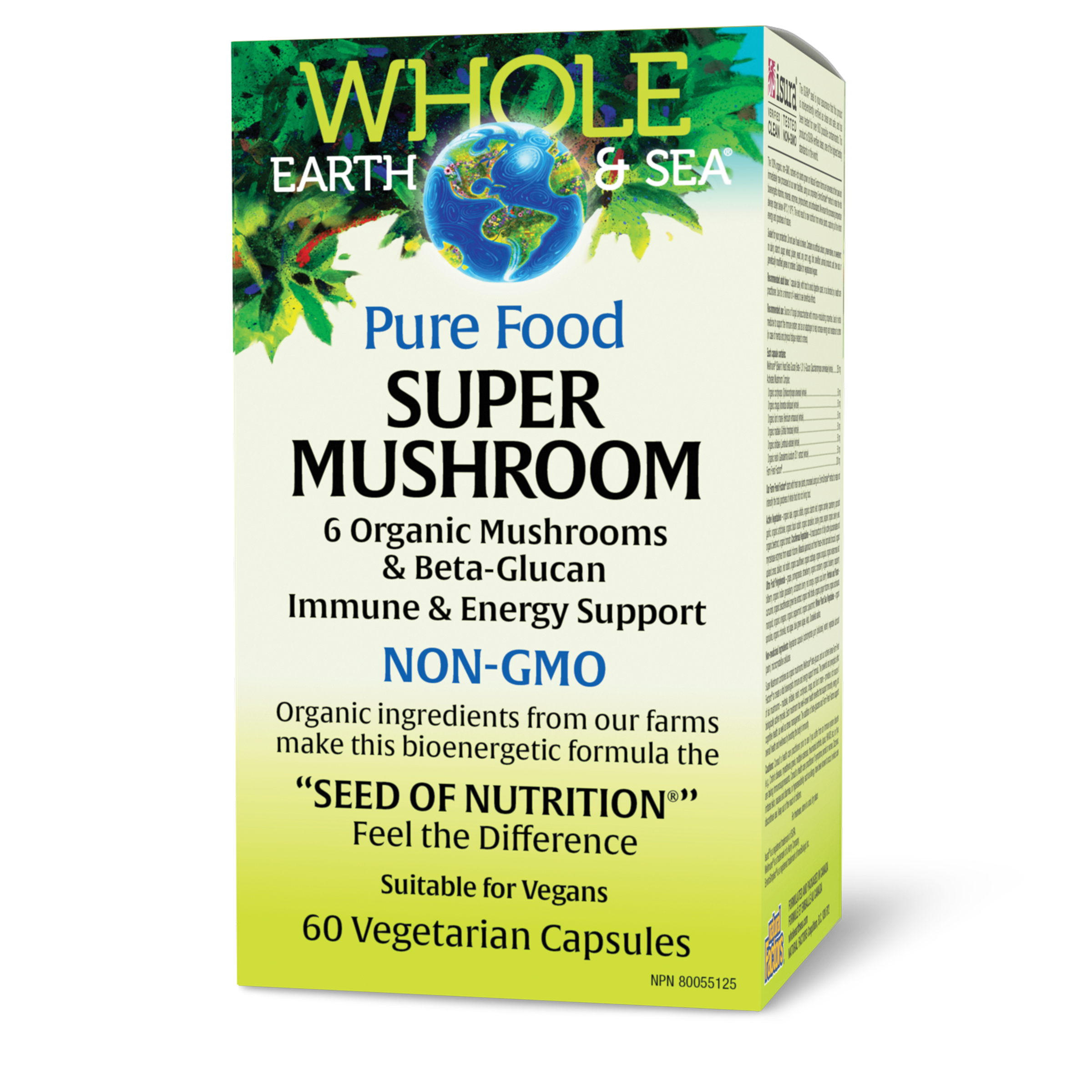 Natural Factors Whole Earth & Sea Super Mushroom - 60 Veggie Caps