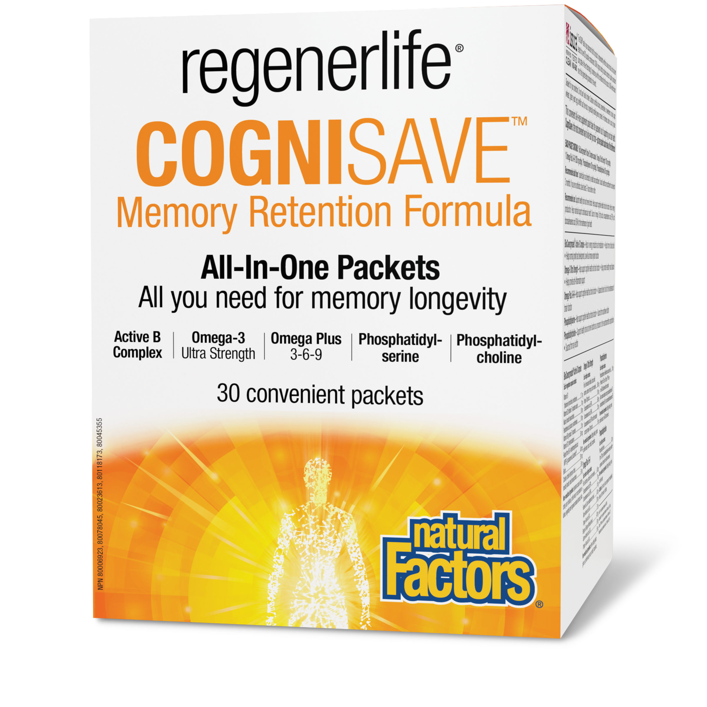 Regenerlife CogniSave Memory Retention Formula - 30 packs