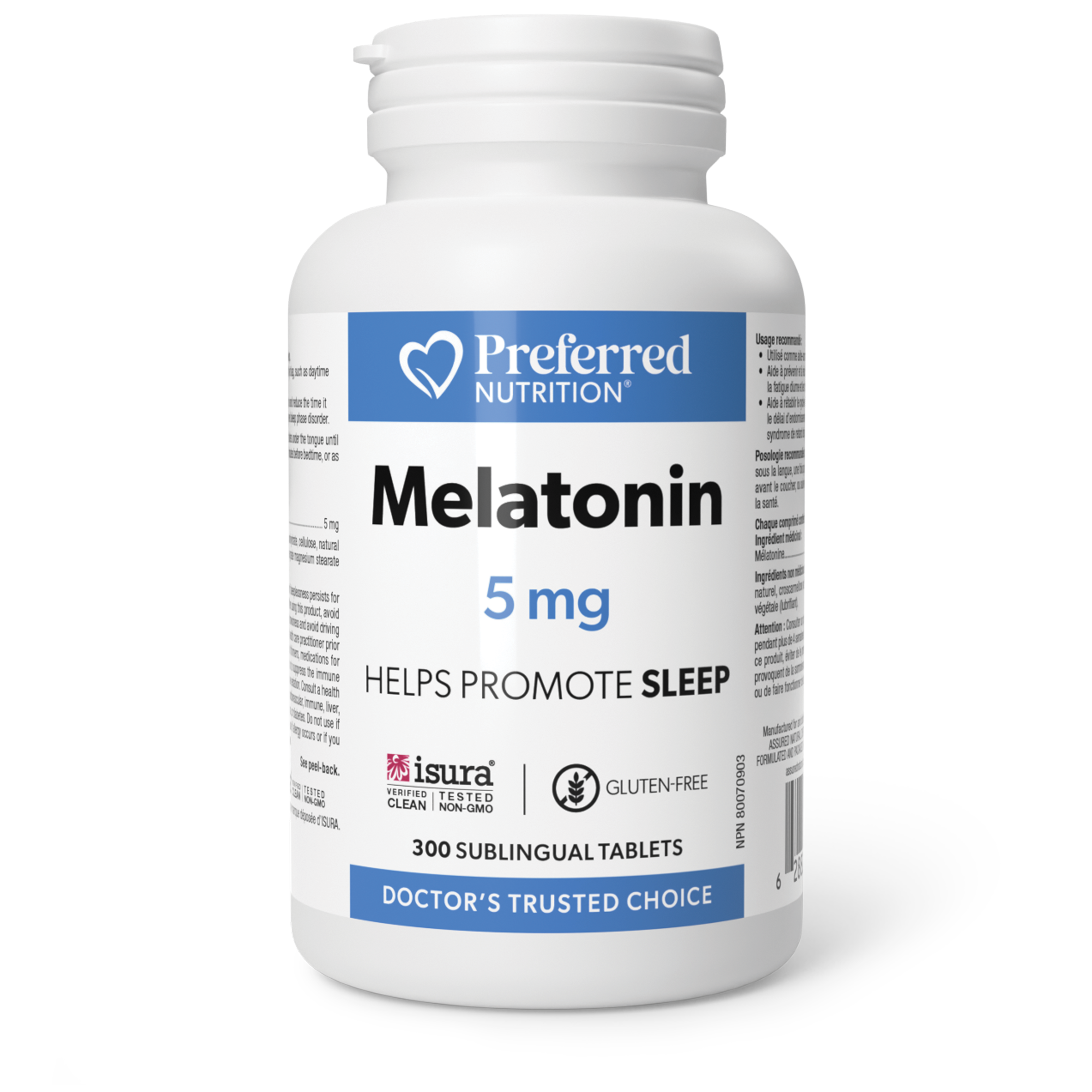 Preferred Nutrition Melatonin 5mg, 300 sub tabs