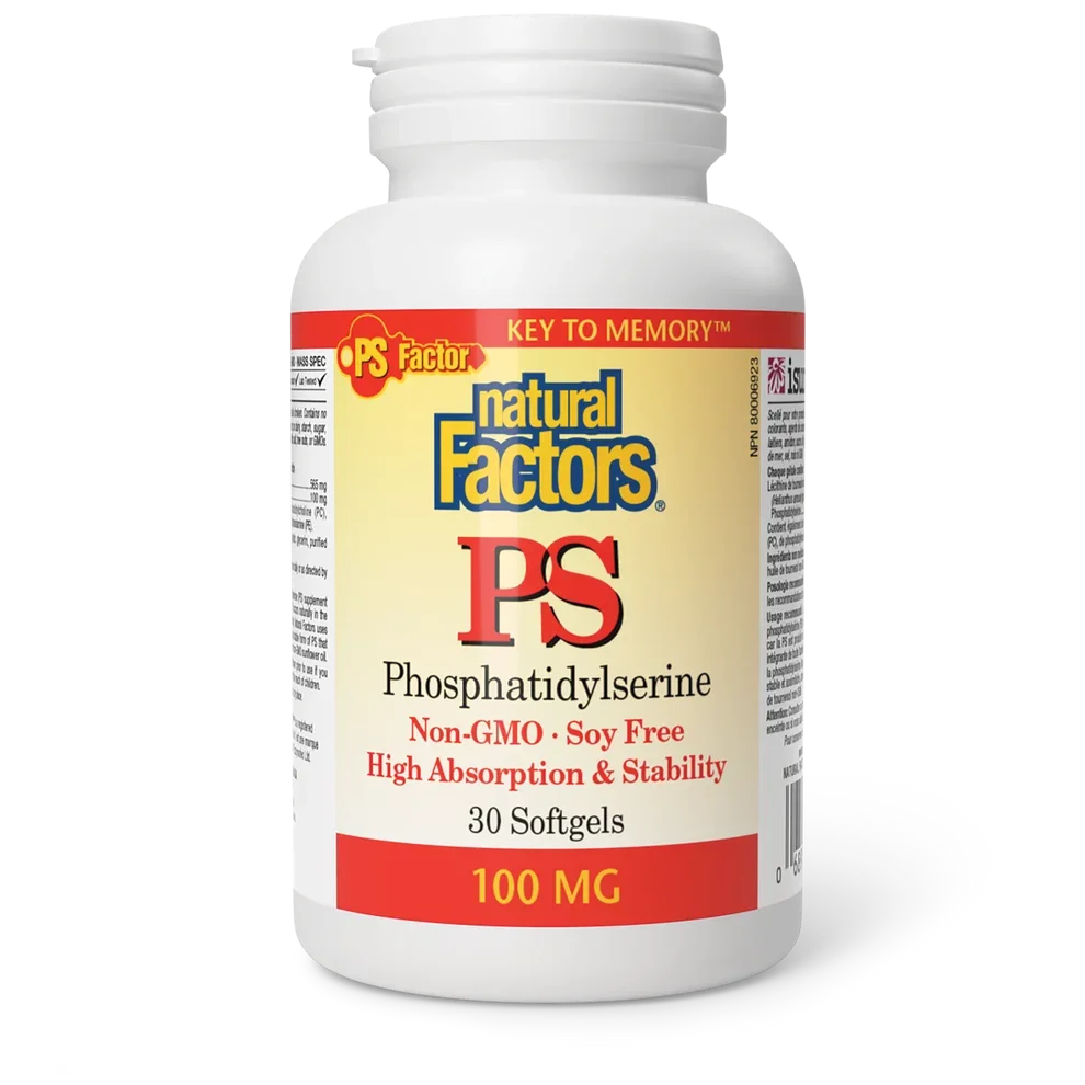 Natural Factors PS Phosphatidylserine 100mg, 30 Softgels