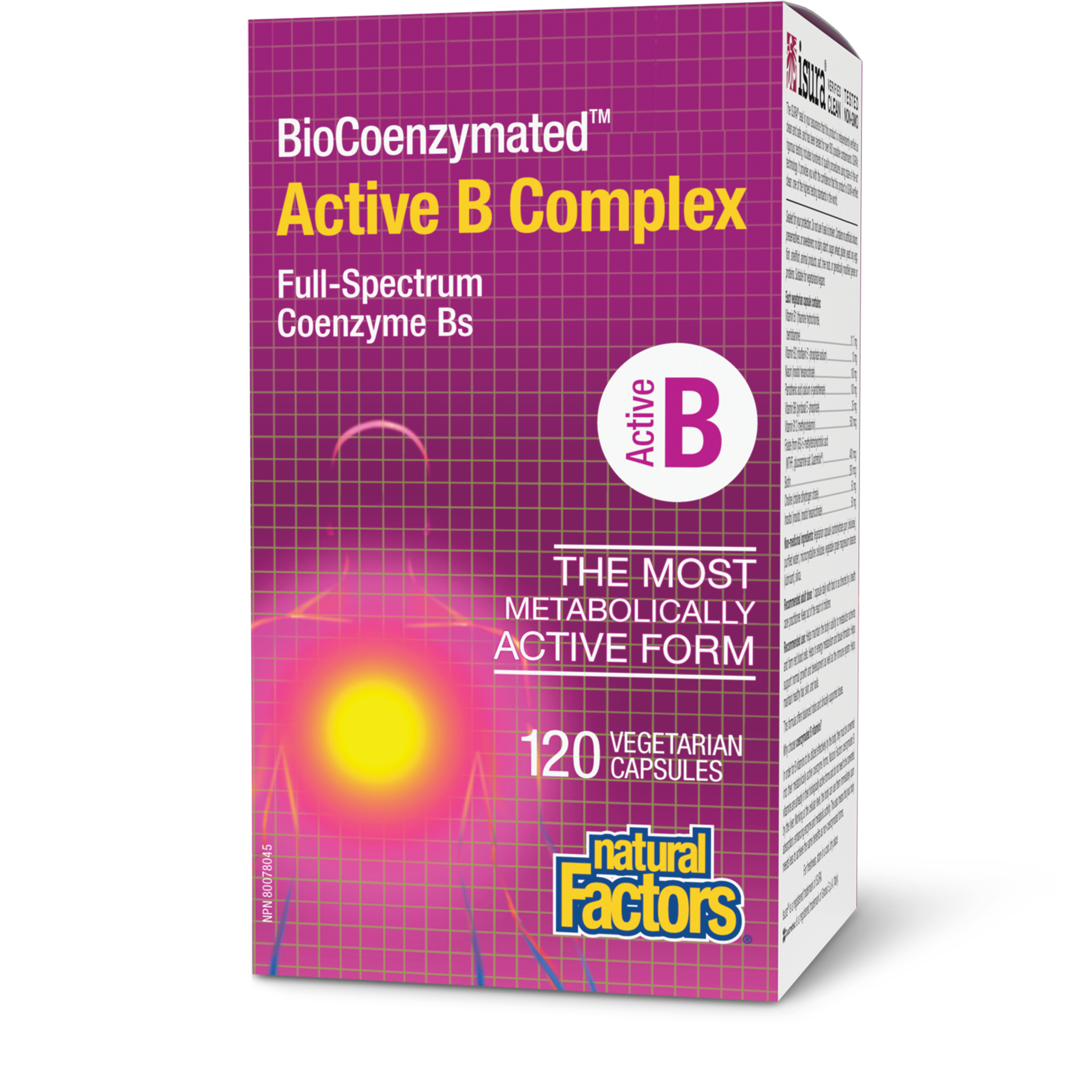 Natural Factors Active B Complex, 120 vcaps