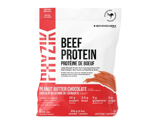 Schinoussa Superfoods Hydrolyzed Beef Protein, 908g Peanut Butter Chocolate