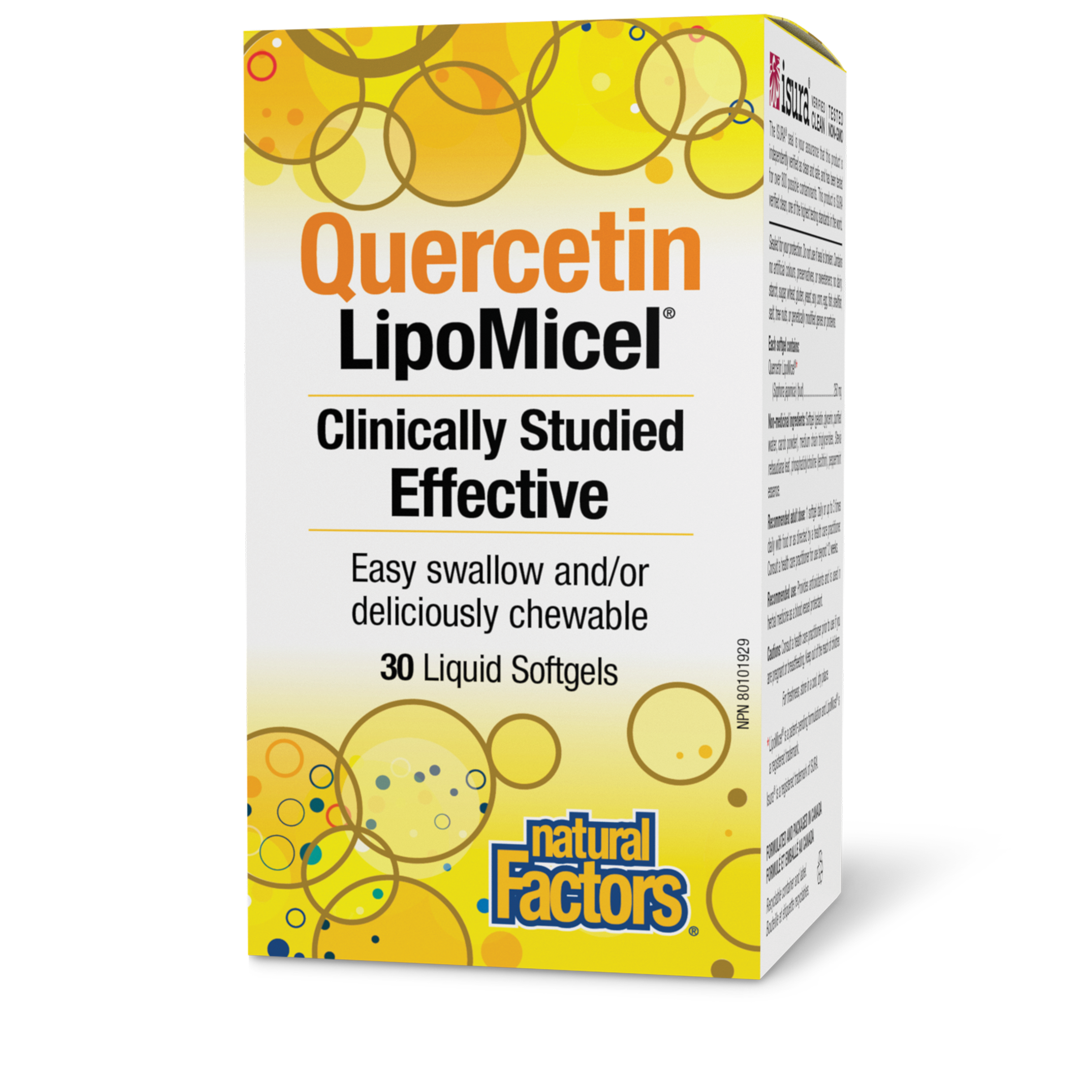 Natural Factors Quercetin LipoMicel®, 30sgls