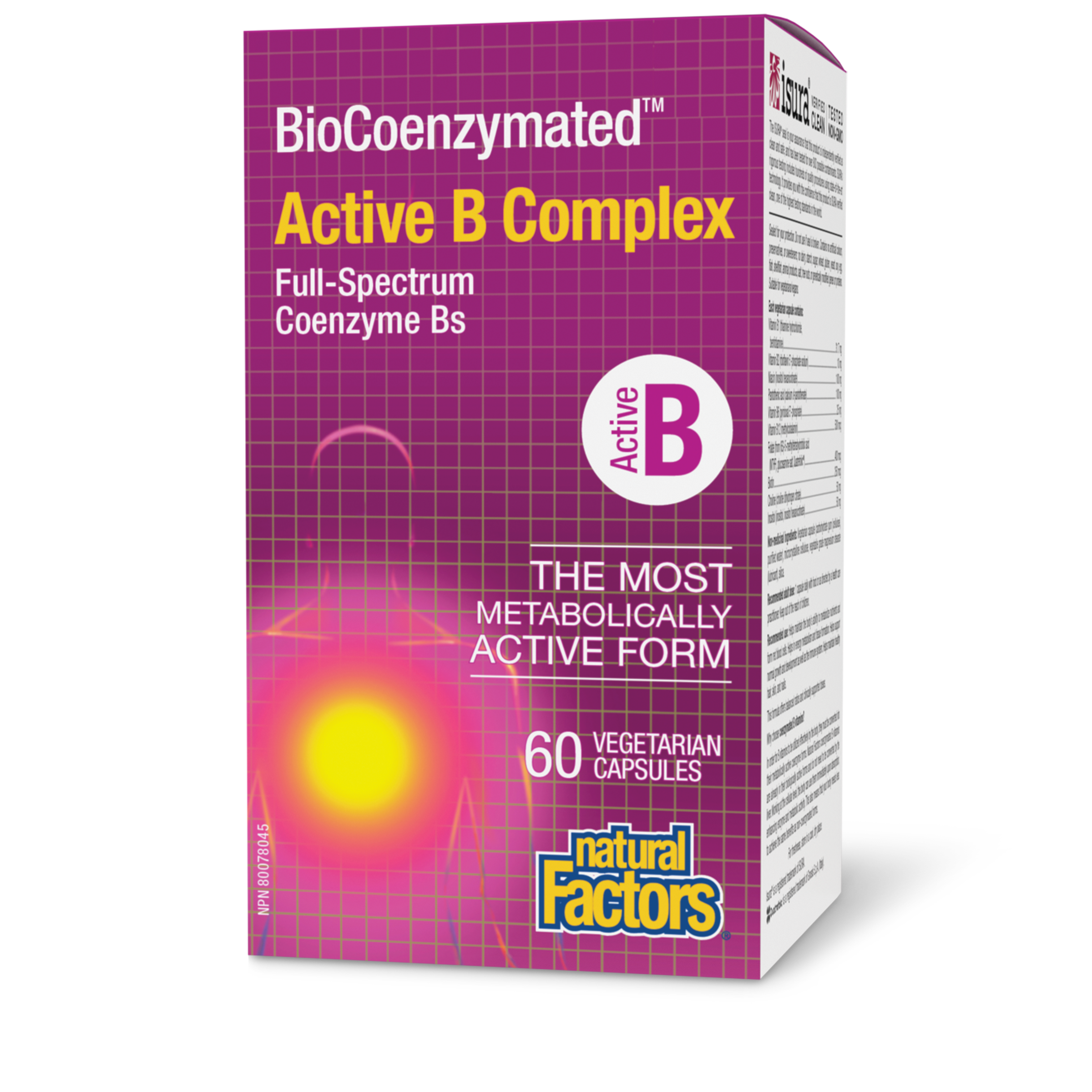 Natural Factors Active B Complex, 60 VCaps