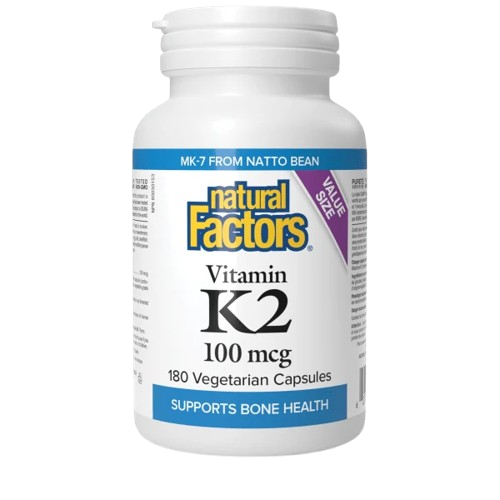 Natural Factors Vitamin K2 100 mcg, 180 VCaps